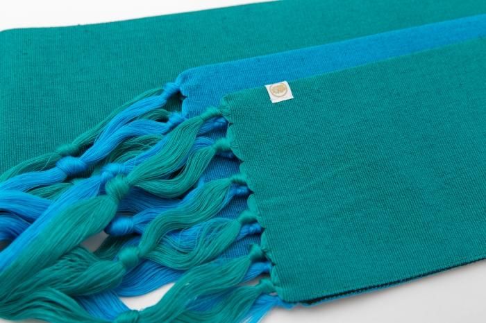 Braid Obi Belt / Peacock Green×Greyish Blue