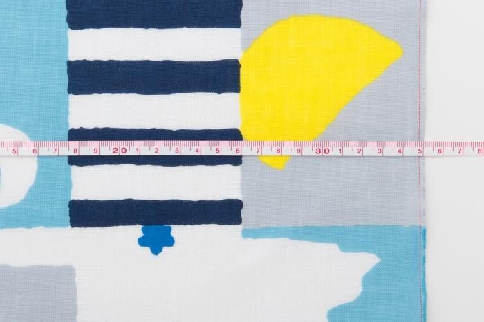 Textile sold in cuts (Ise-cotton Handkerchief) / Moon and Stars＜50cm＞