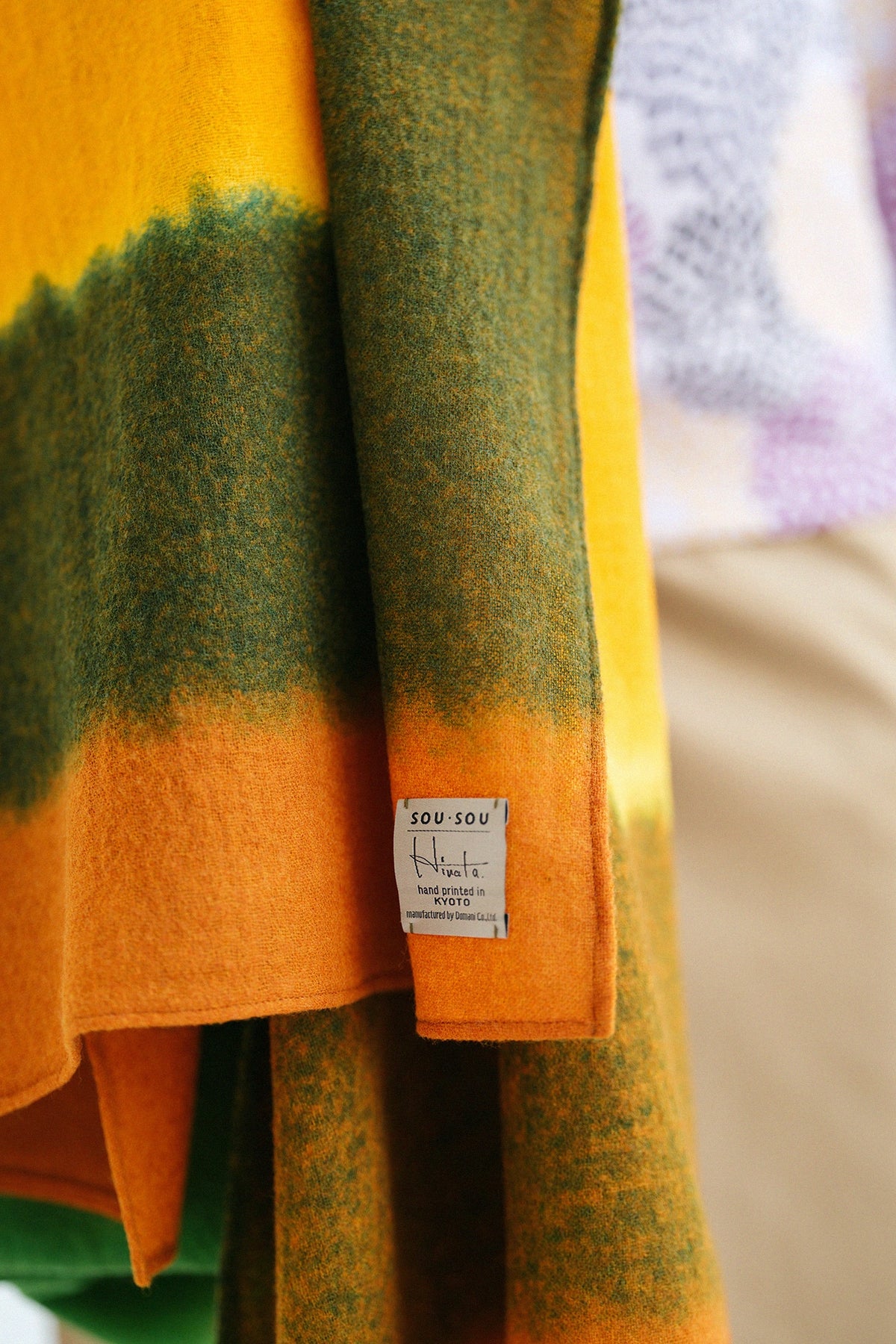 SOU・SOU×Hinata Hatae Scarf / Golden Brown×Grass Green