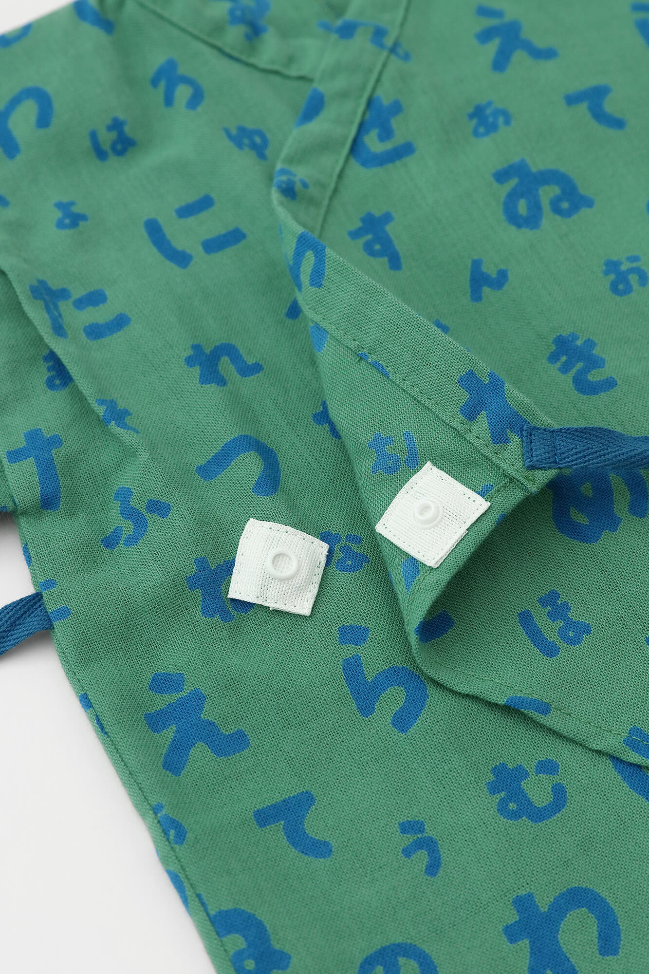 ●Isemomen Cotton Bodysuits／Japanese Characters Wasabi Color