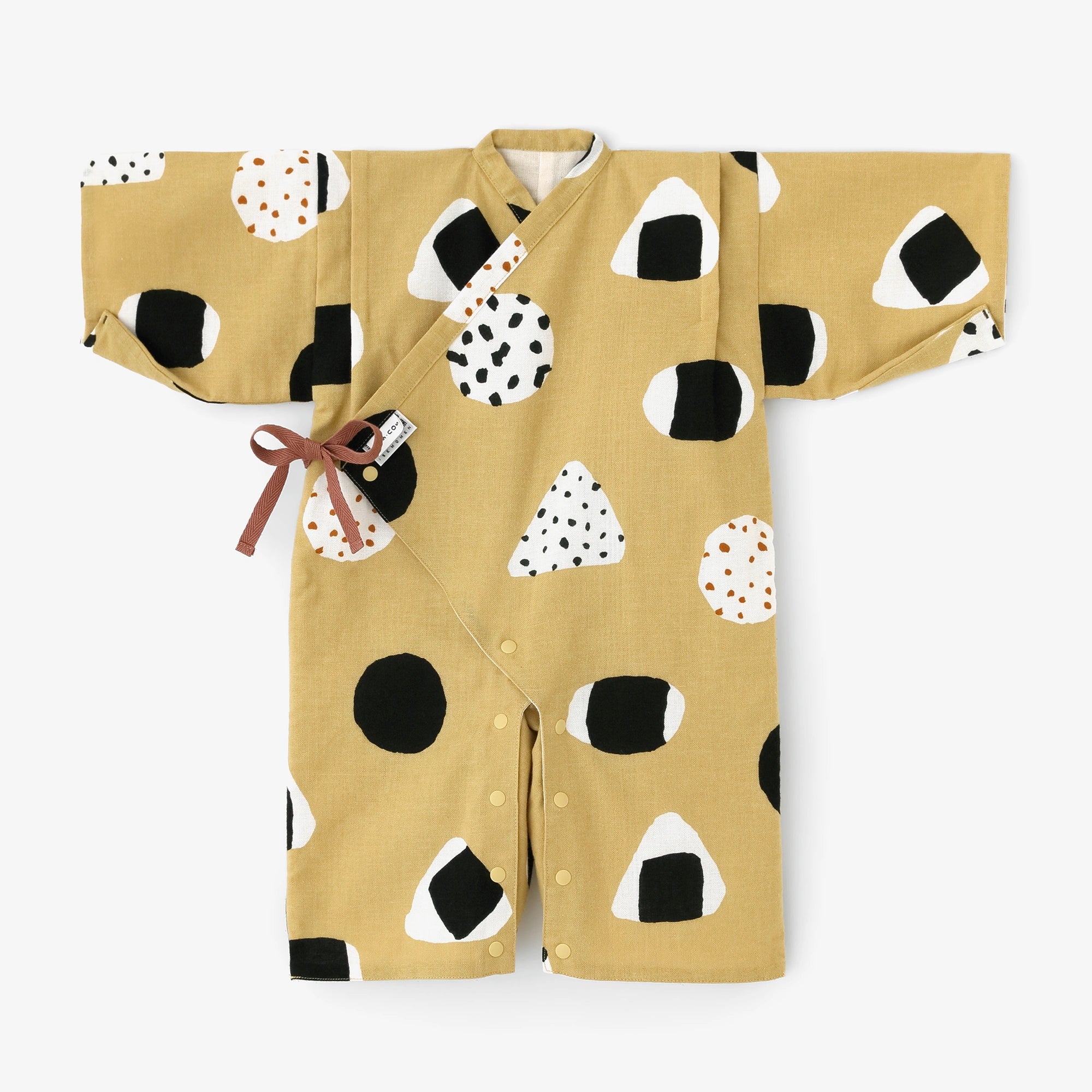 ●伊勢木棉 嬰兒包屁衣 附襯裡／ 飯糰 