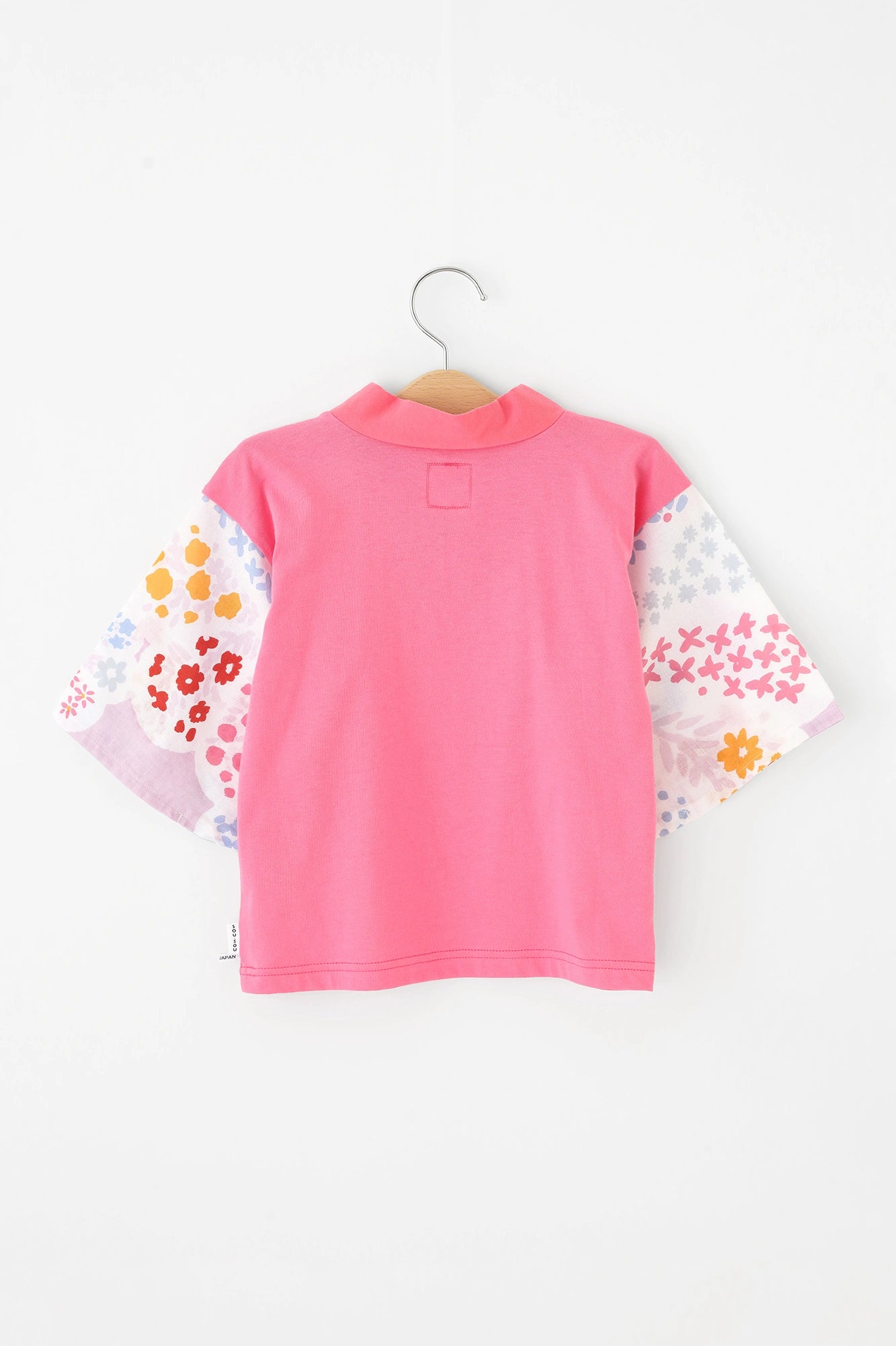 ●Kimono Sleeve Fubi Shirt／Peach Color×Chrysanthemum Pattern   Peach Color