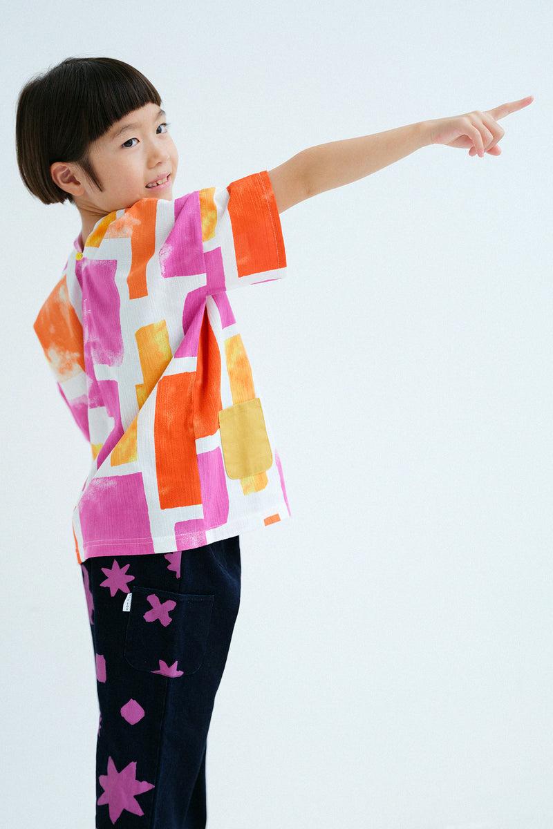 Chizimi Cotton Kimono sleeve tops