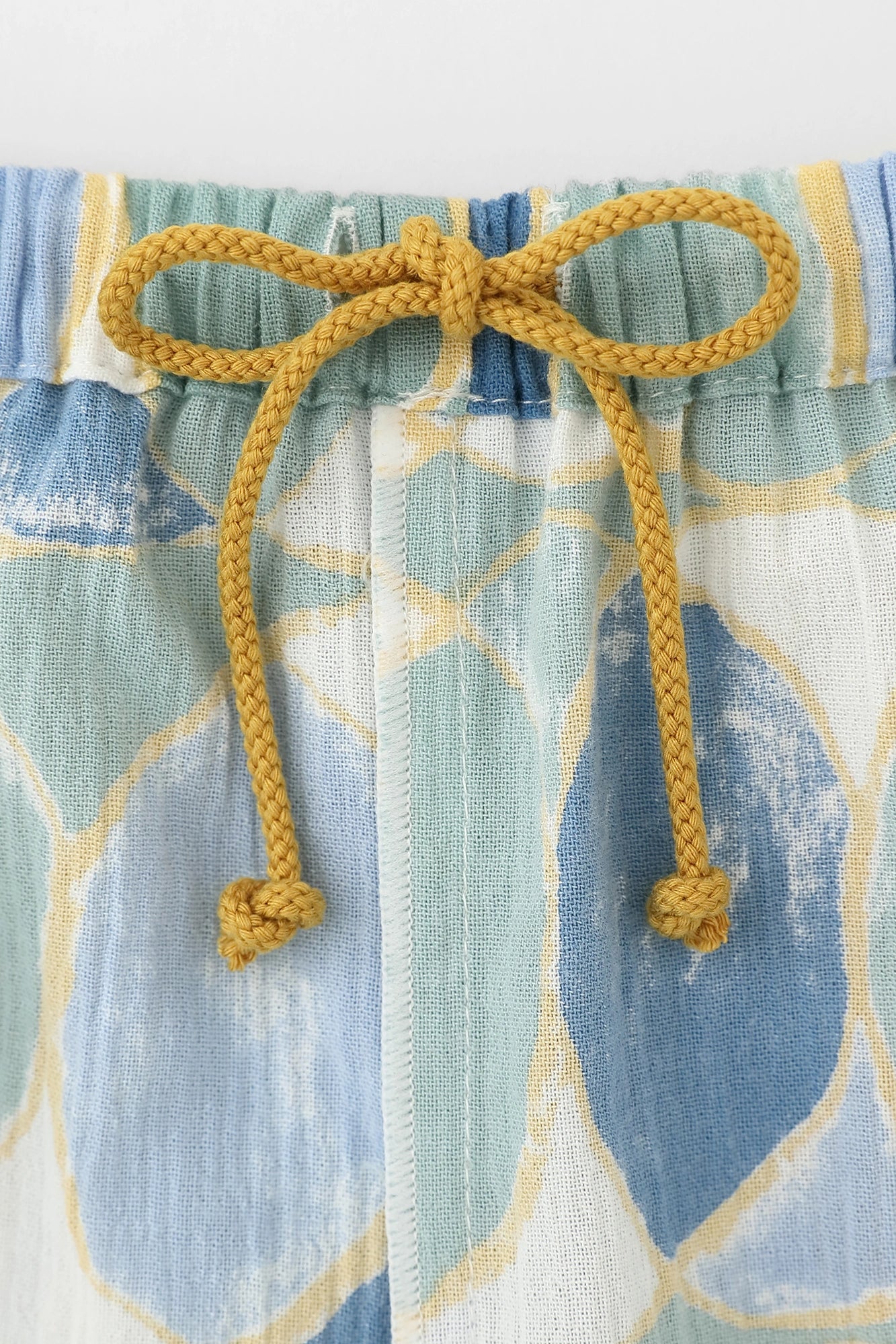 ●Chizimi Cotton 20/20 Knee Length Monpe Pants／Linking Rings