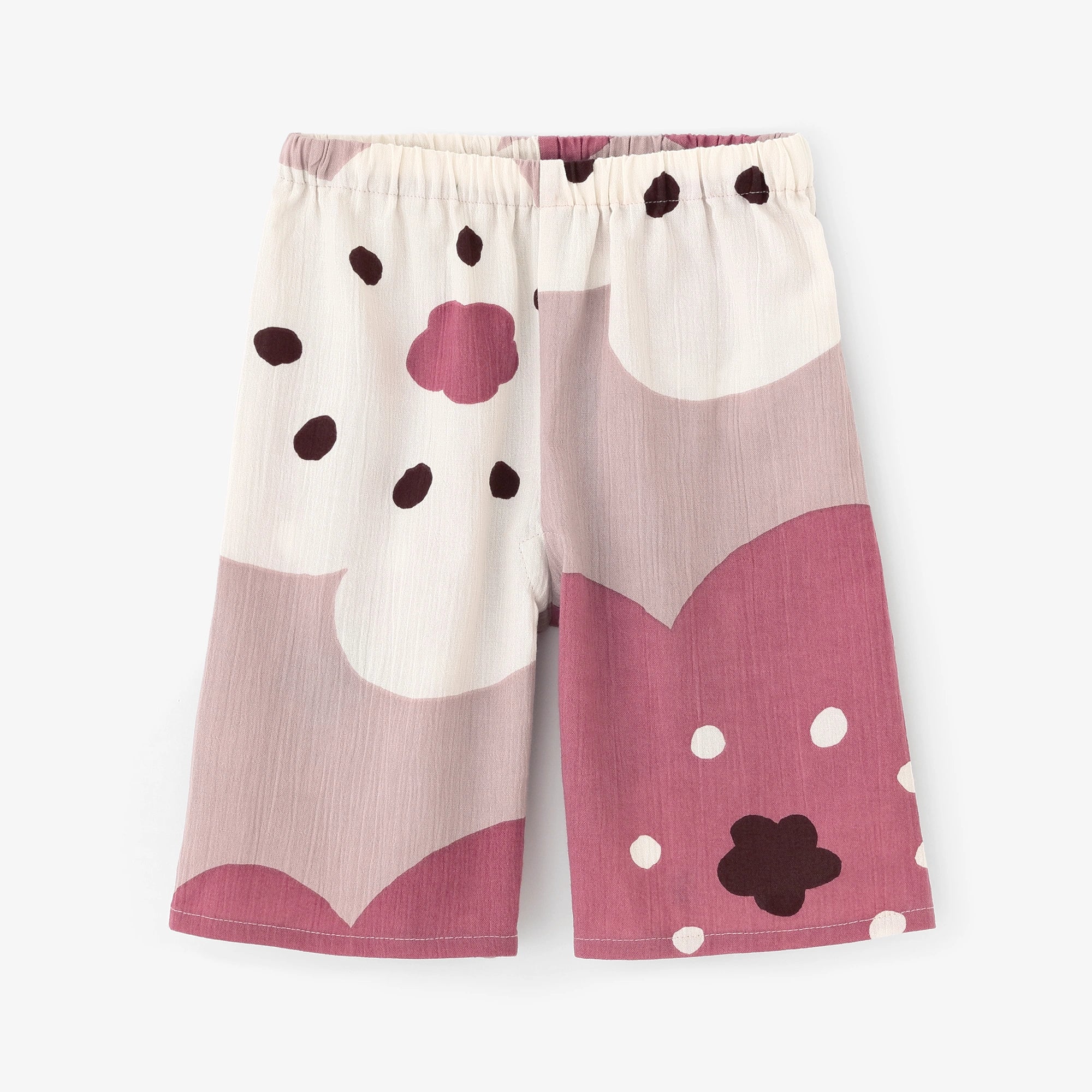 ●たかしまちぢみ 20/20 こどもんぺ ひざたけ／ほほえみ うすももいろ