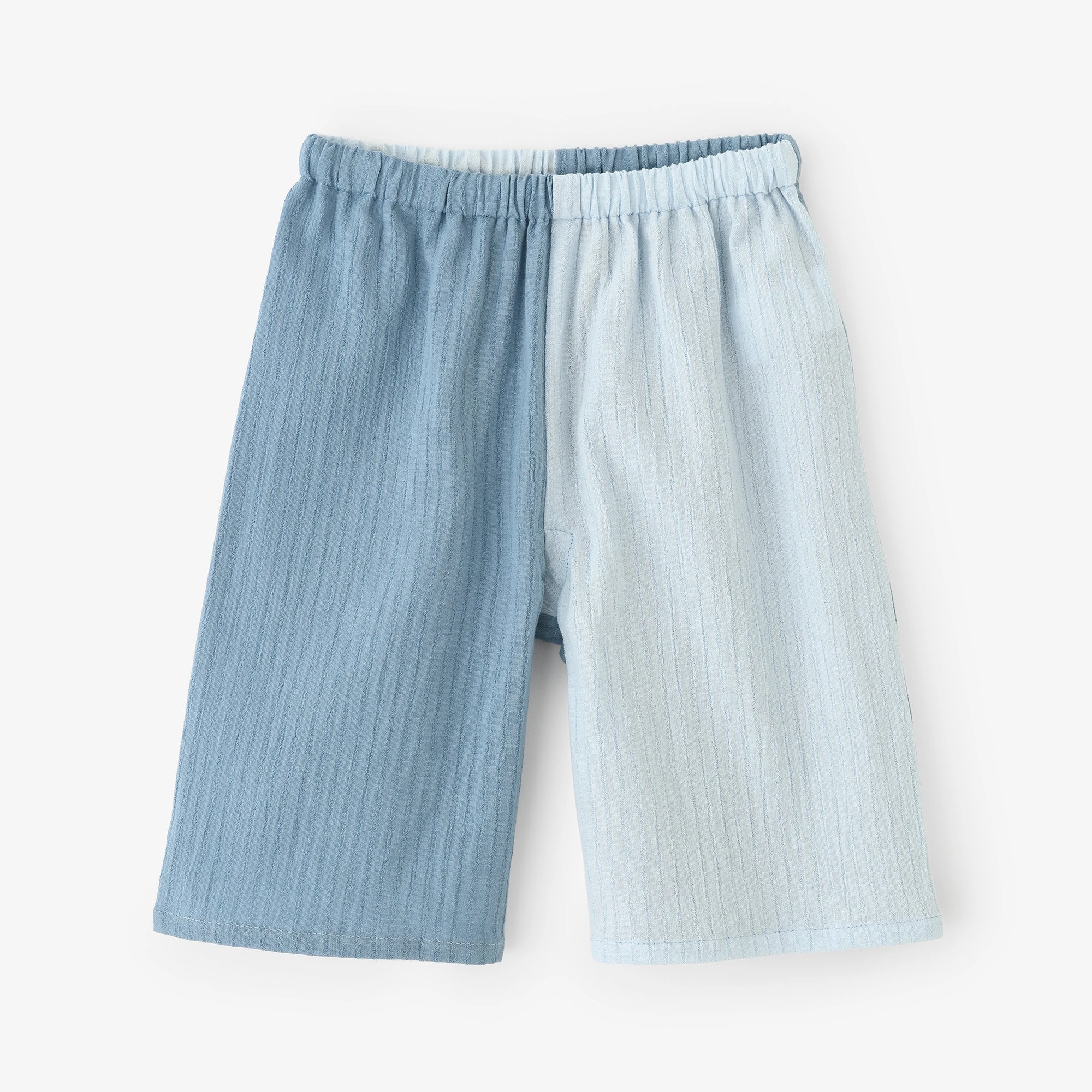 ●たかしまちぢみ 40/20 あきは こどもんぺ ひざたけ かたみがわり／みずいろ×うすあおいろ