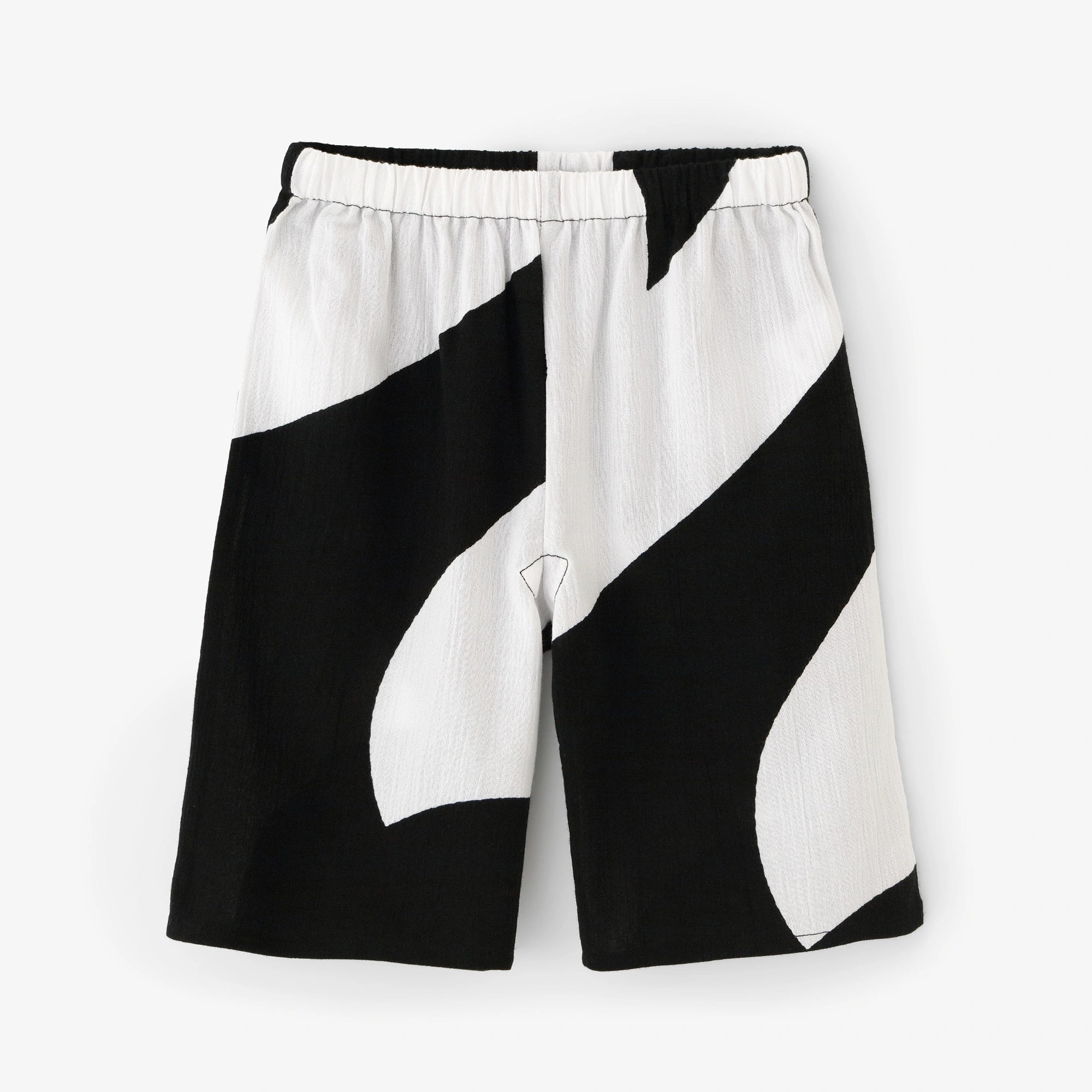 ●Chizimi Cotton 20/20 Knee Length Monpe Pants／Many Waves