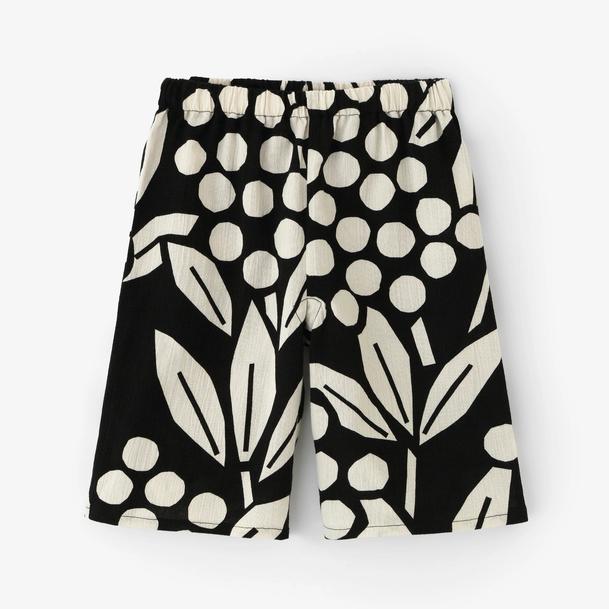 ●Chizimi Cotton 20/20 Knee Length Monpe Pants／Nandina Bamboo