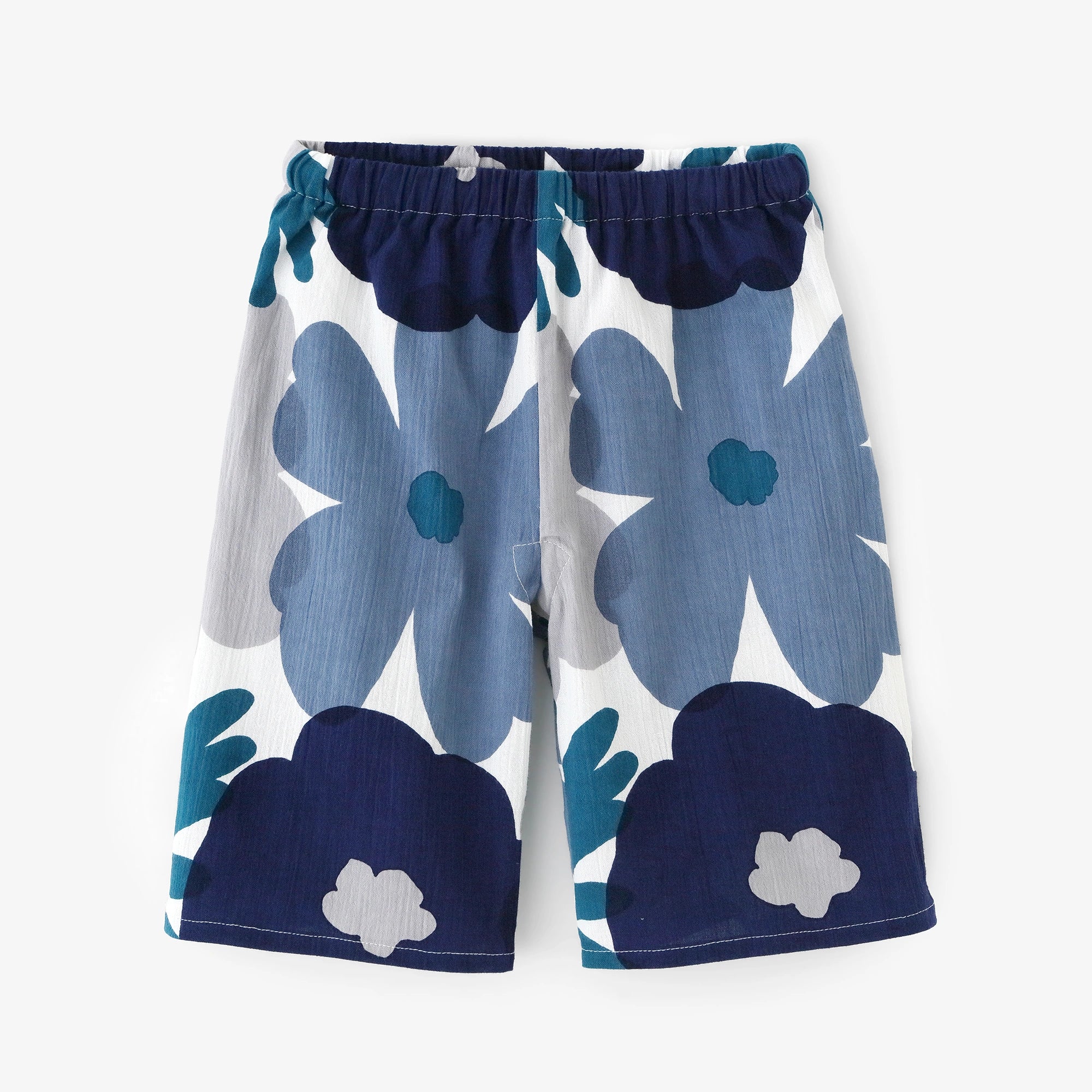 ●Chizimi Cotton 20/20 Knee Length Monpe Pants／Oraka Multicolored