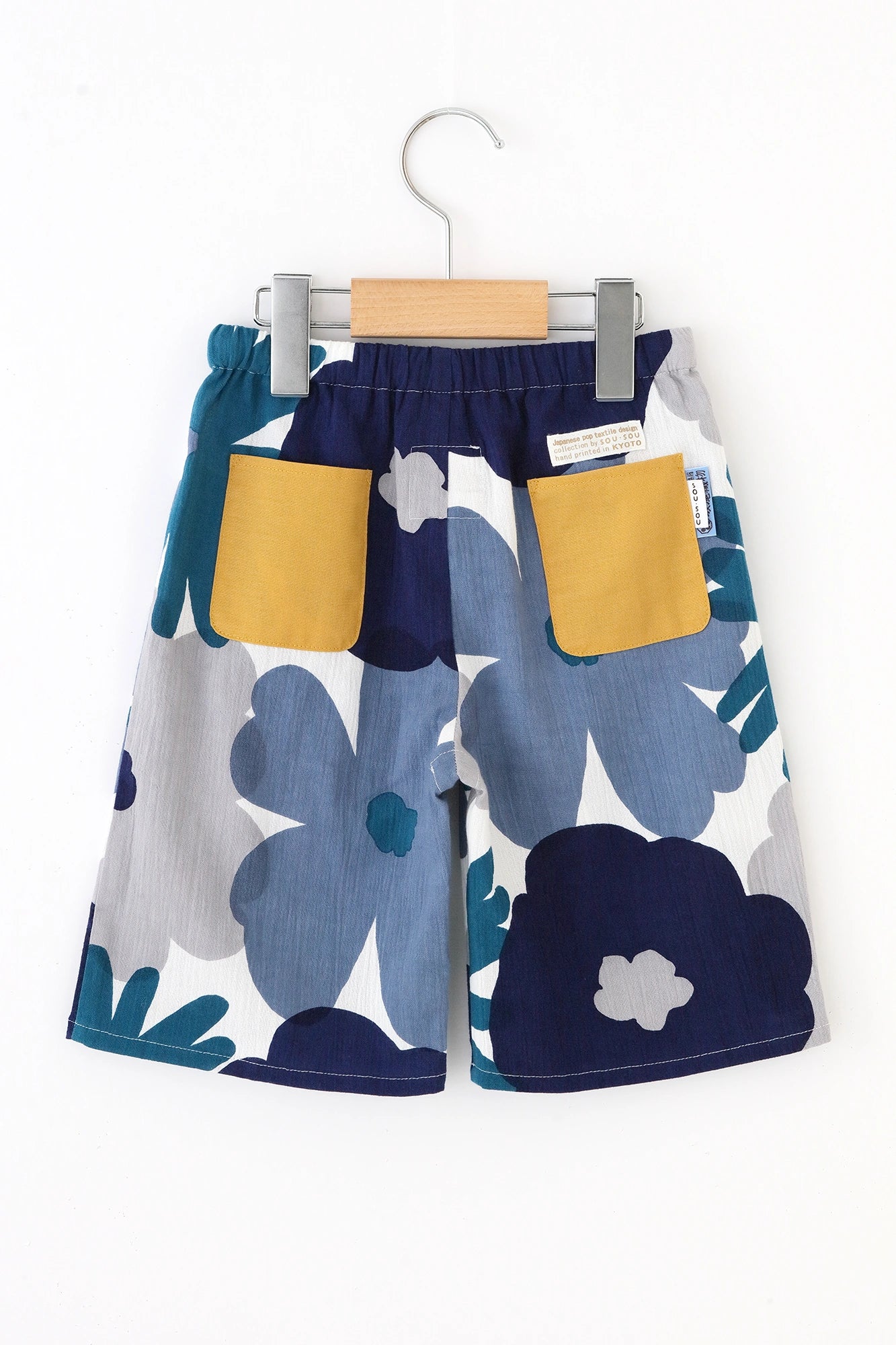 ●Chizimi Cotton 20/20 Knee Length Monpe Pants／Oraka Multicolored