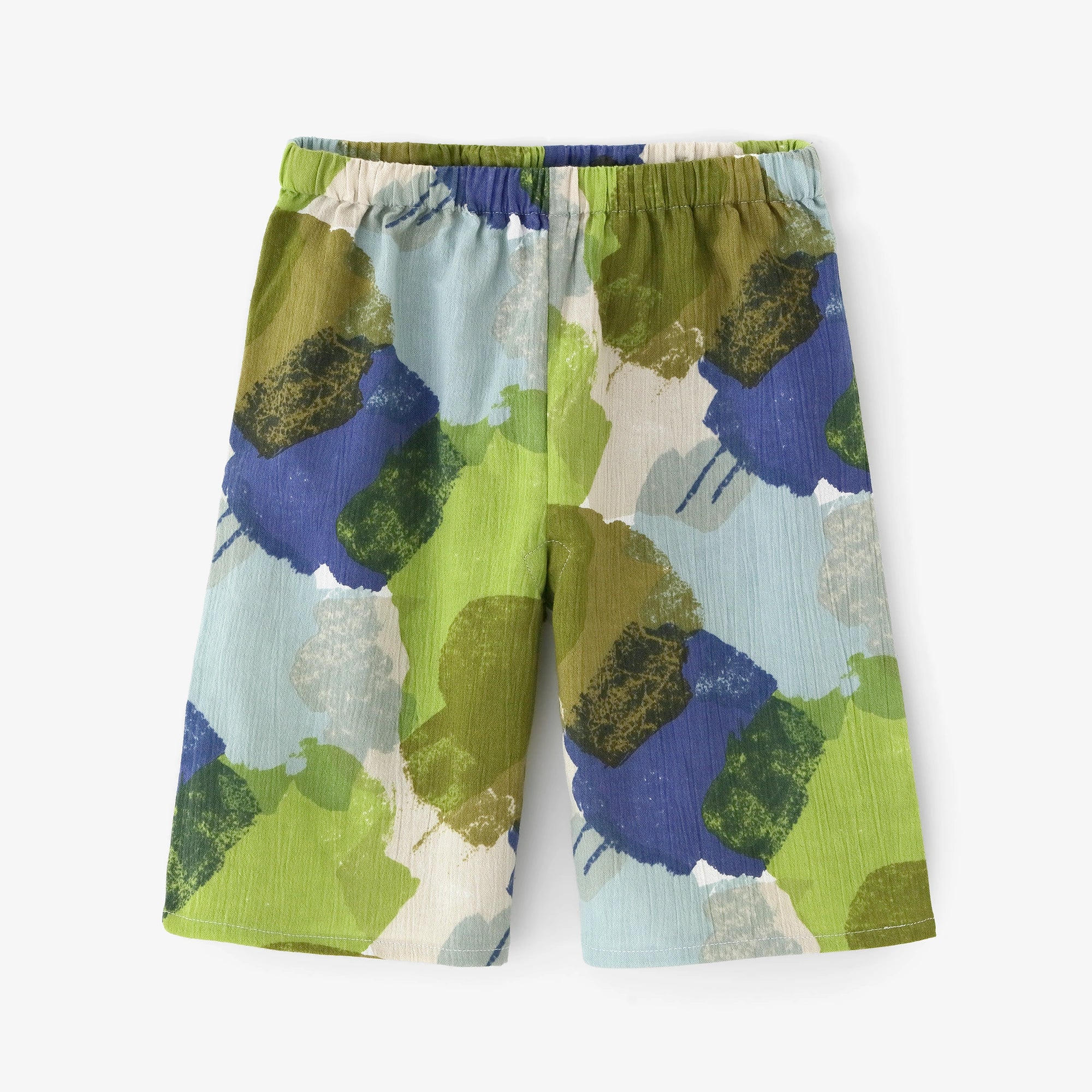 ●Chizimi Cotton 20/20 Knee Length Monpe Pants／Vague Lingering Light