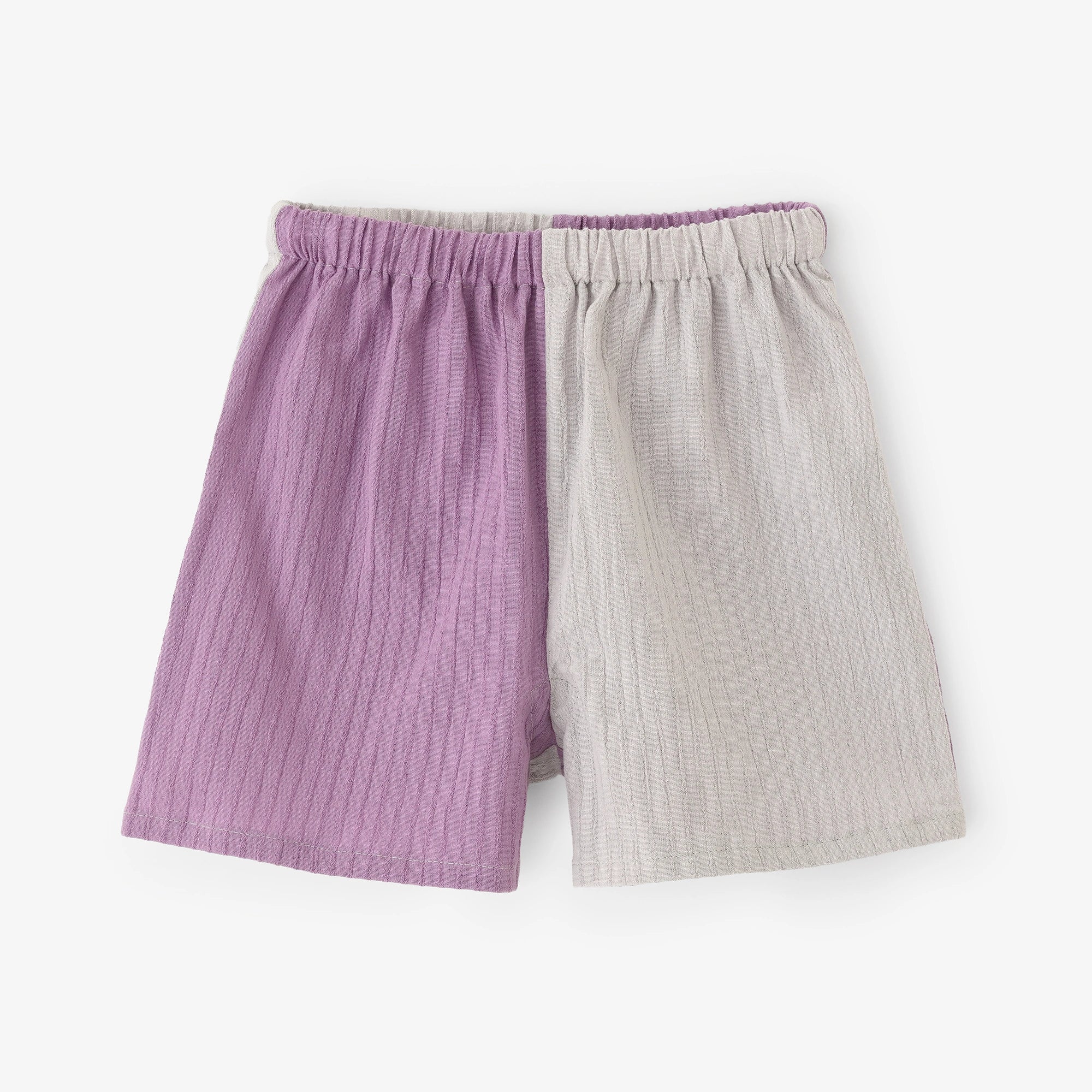 ●たかしまちぢみ 40/20 あきは みじかもんぺ かたみがわり／うすはい×うすむらさきいろ