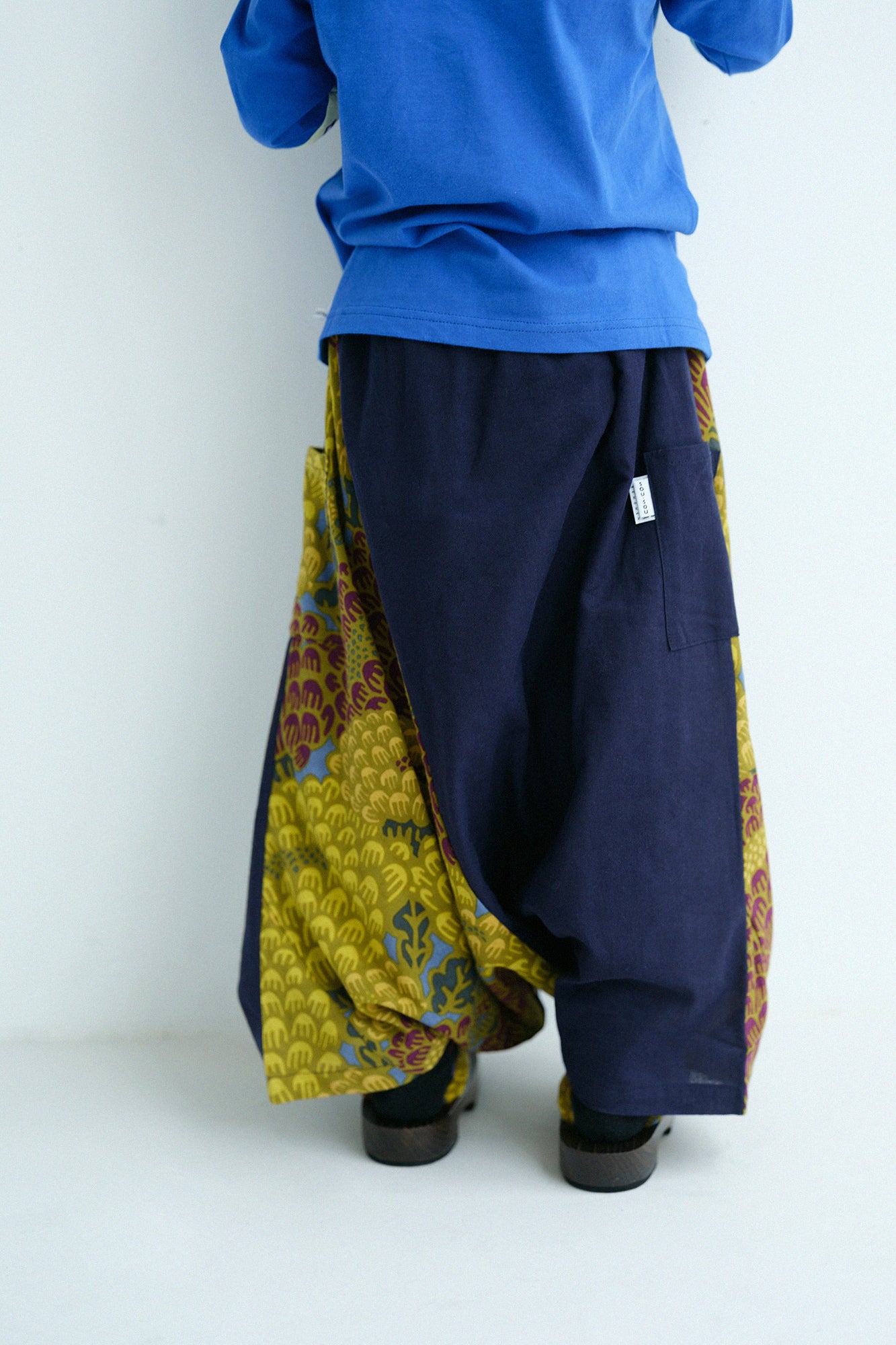 ●伊勢木棉 富士飛鼠褲／軍藍色×絢爛 光華