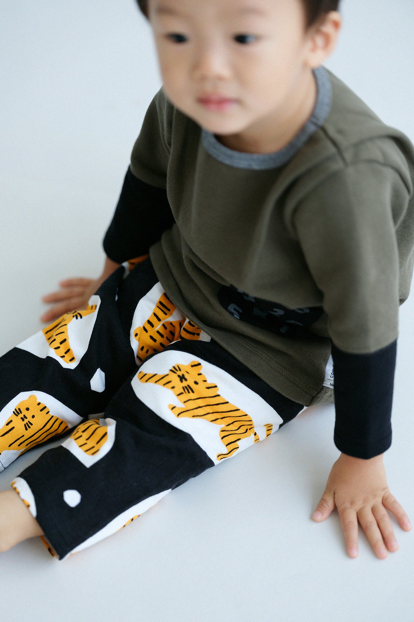 ●Isemomen童裝長褲伊勢木棉附裡襯／大象