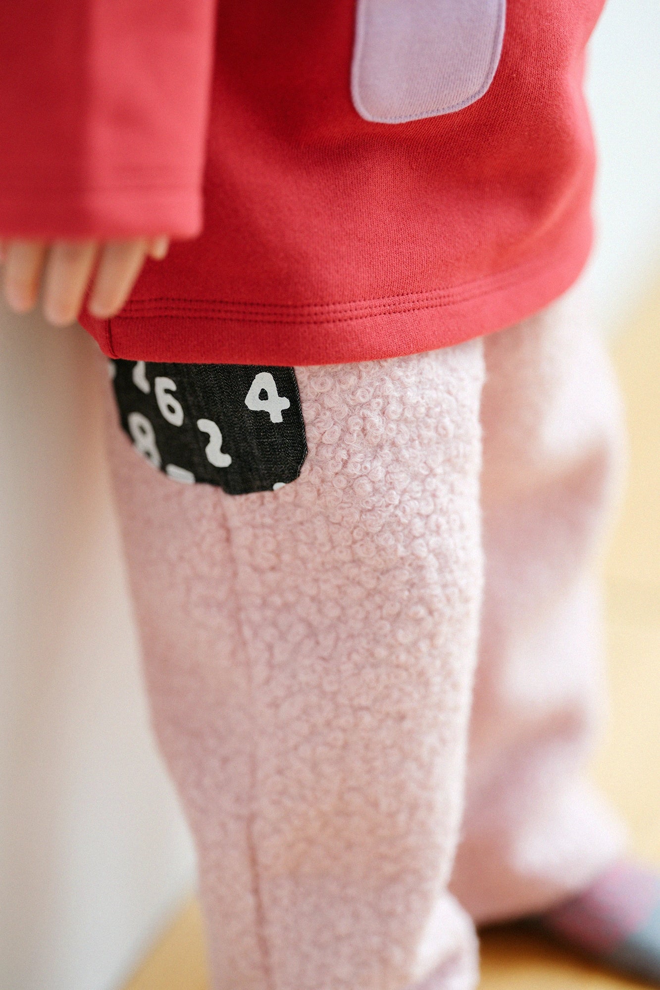 ●仿毛童裝長褲/桃色