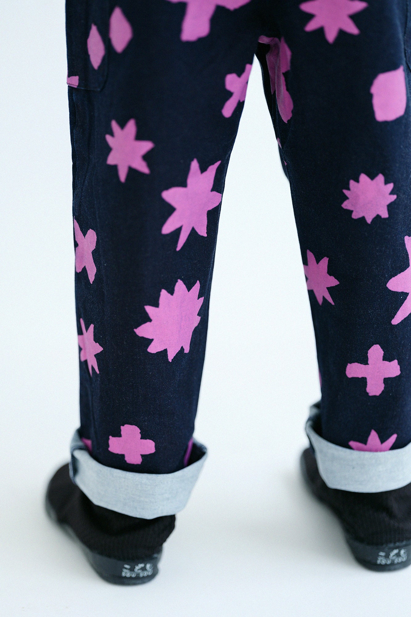 ● 데님 어린이몸뻬 Mitsuino/Indigo x Black Pachi