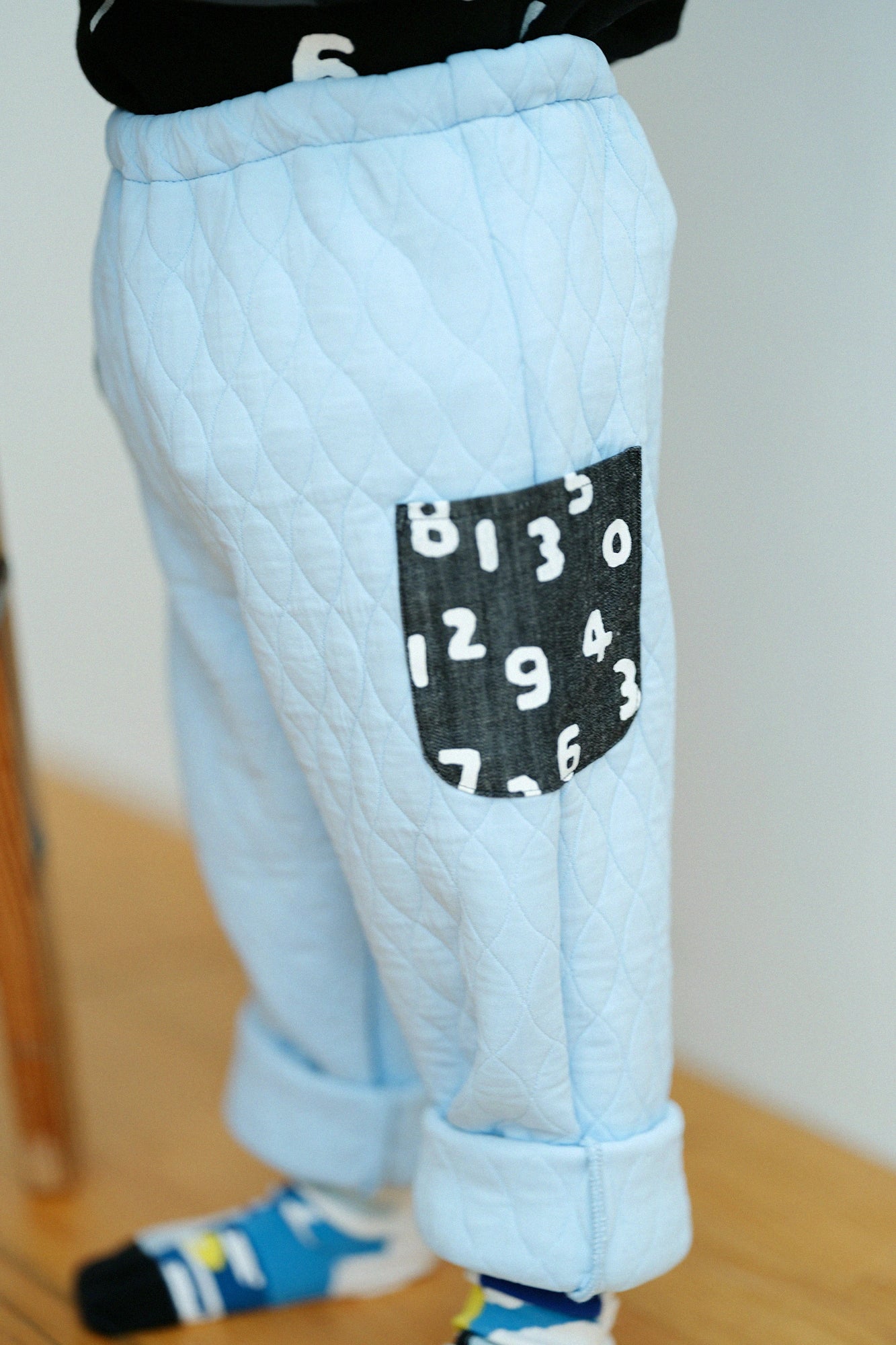 ●被子 童裝長褲 三袋／淡藍色