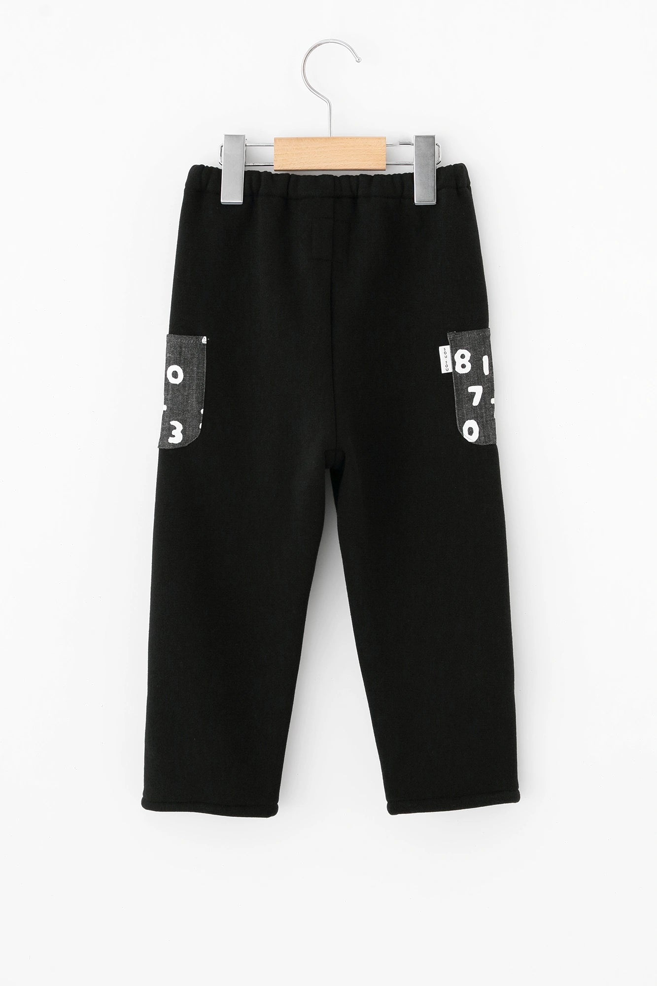 ●內起絨 三袋童裝長褲 ／黑色2