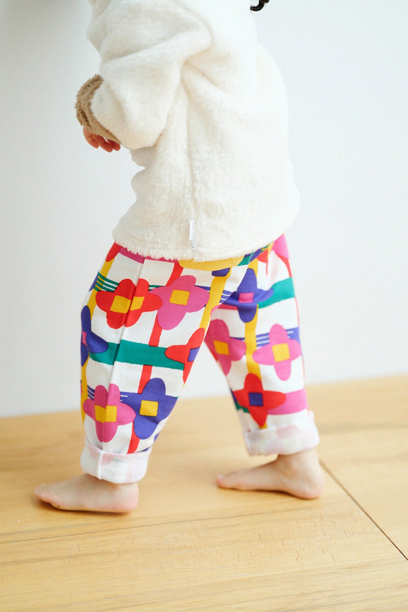 ●細內抓毛童裝長褲 ／花格子