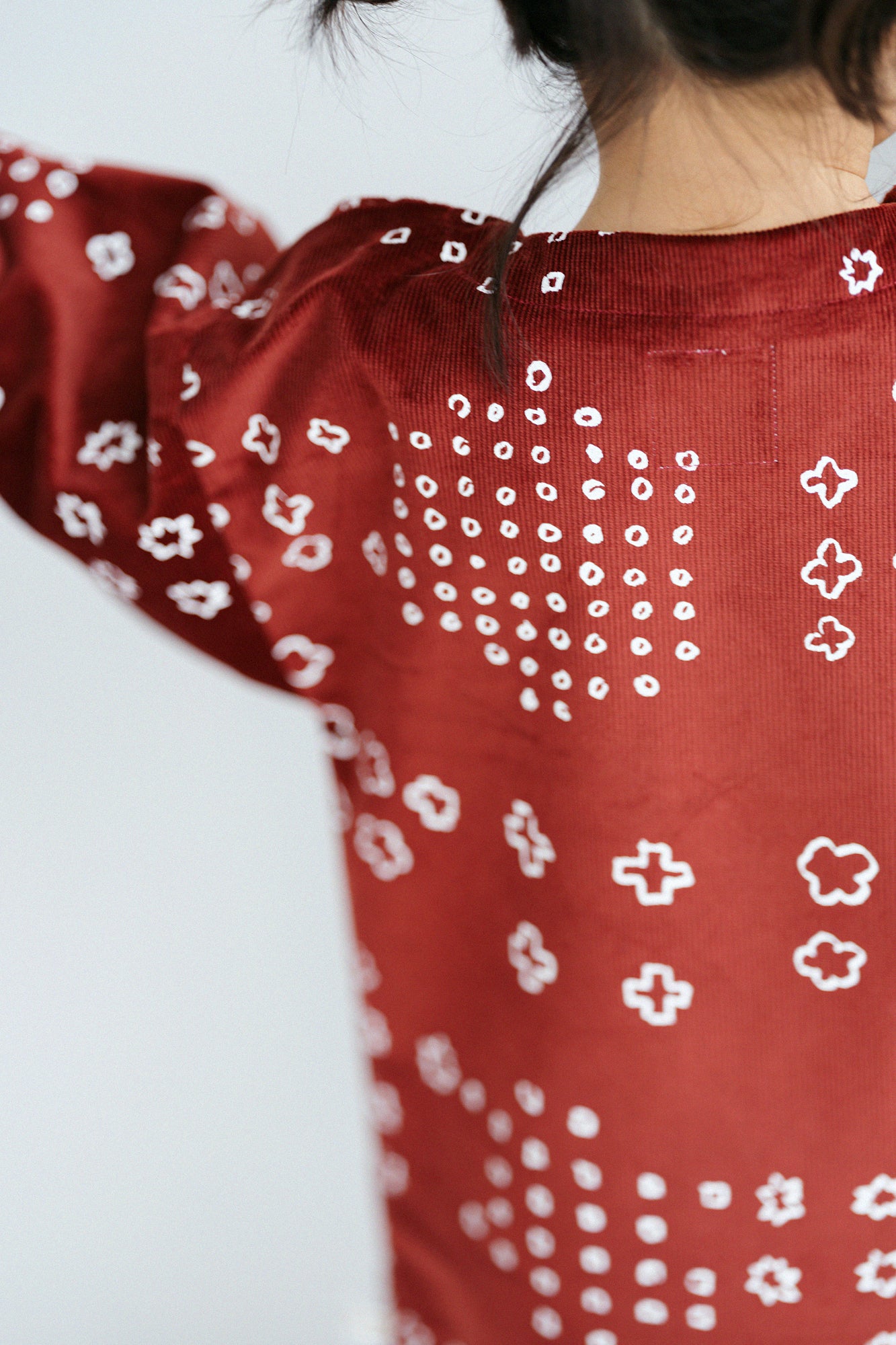 ●燈芯絨 圓弧袖貫頭衣/ 山希阿卡茶色