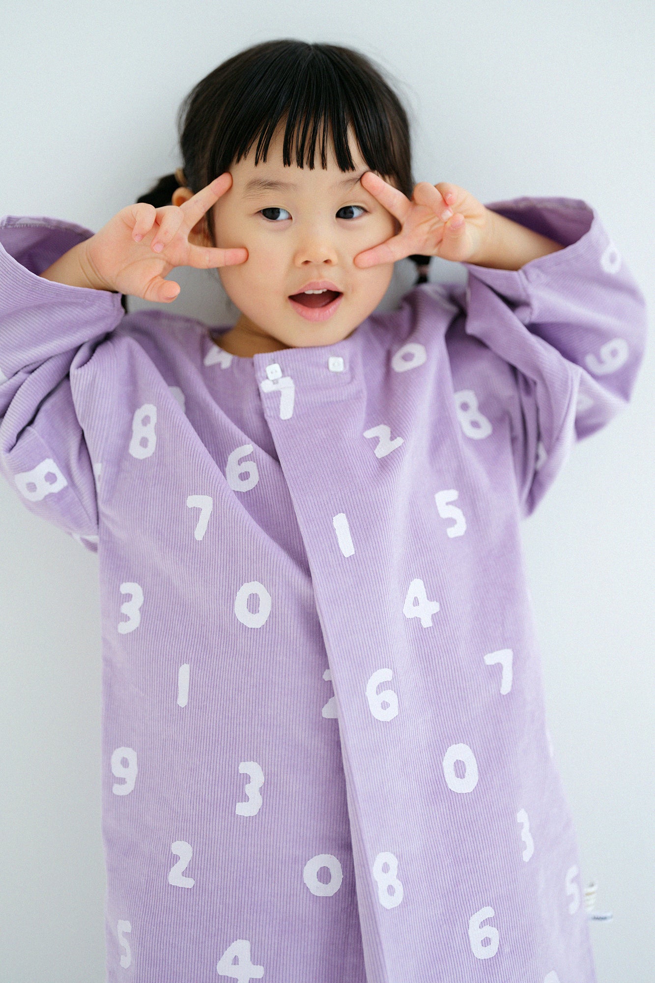 ●燈芯絨 圓弧袖貫頭衣/搜搜 淺紫色