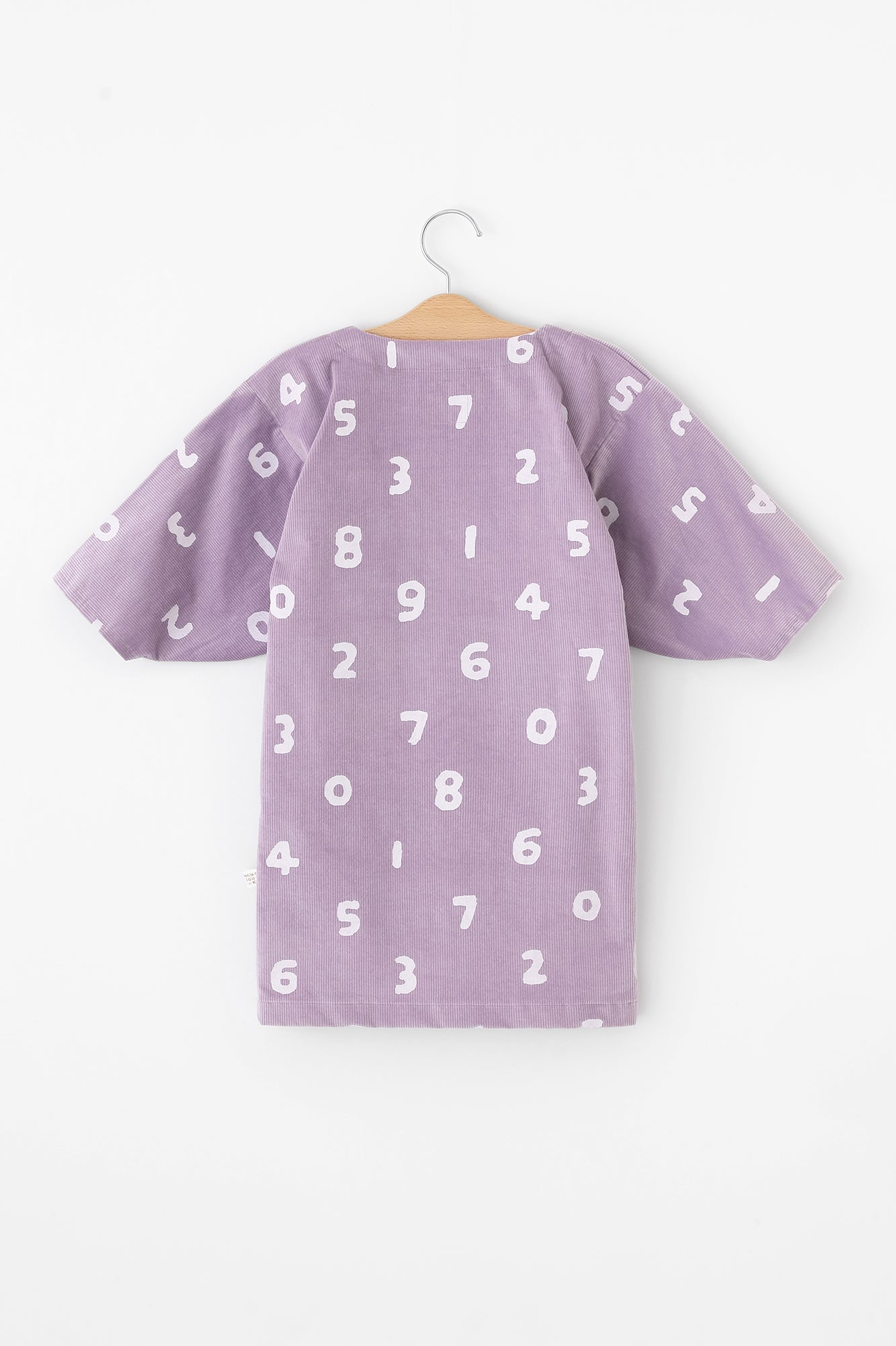 ●燈芯絨 圓弧袖貫頭衣/搜搜 淺紫色