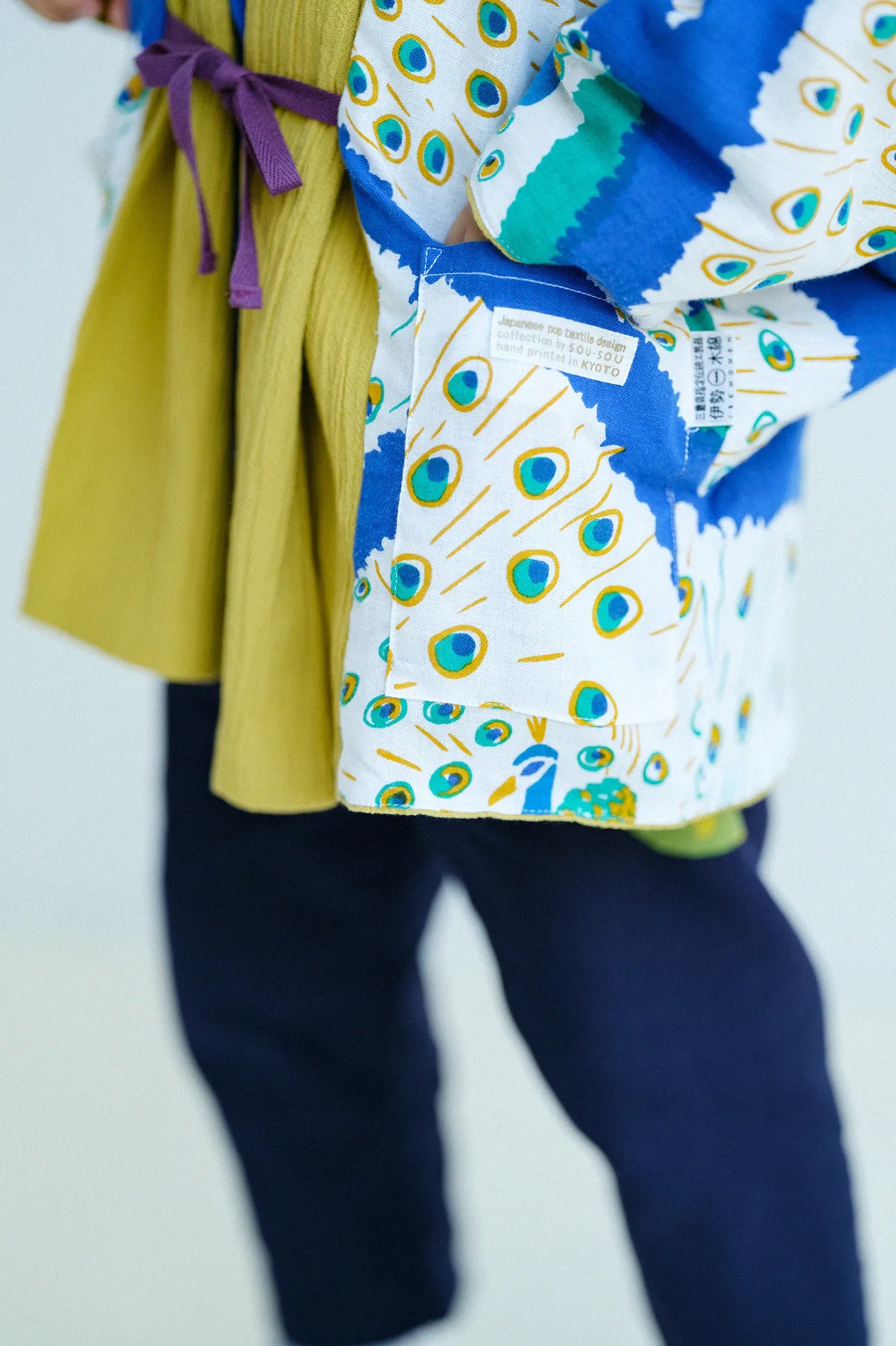 ●Takashima Chijimi 20/10 Kinderärmel/Koganeiro x Peacock