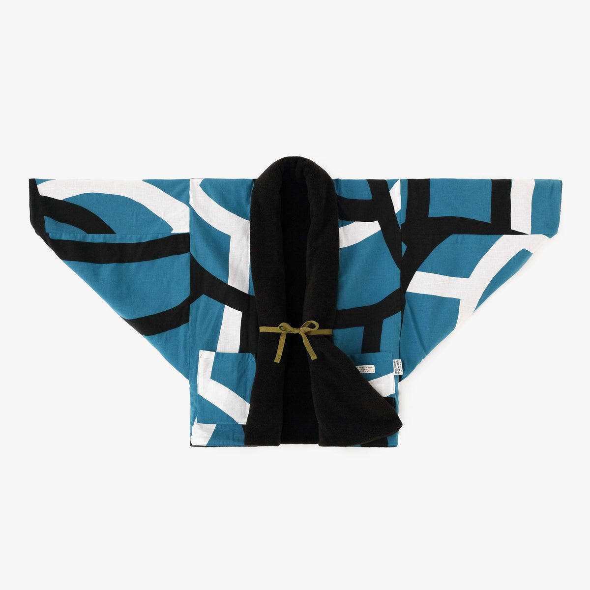 ●Fleece Triangular Sleeve Coat Short for Kids/Black × OOTAKI 