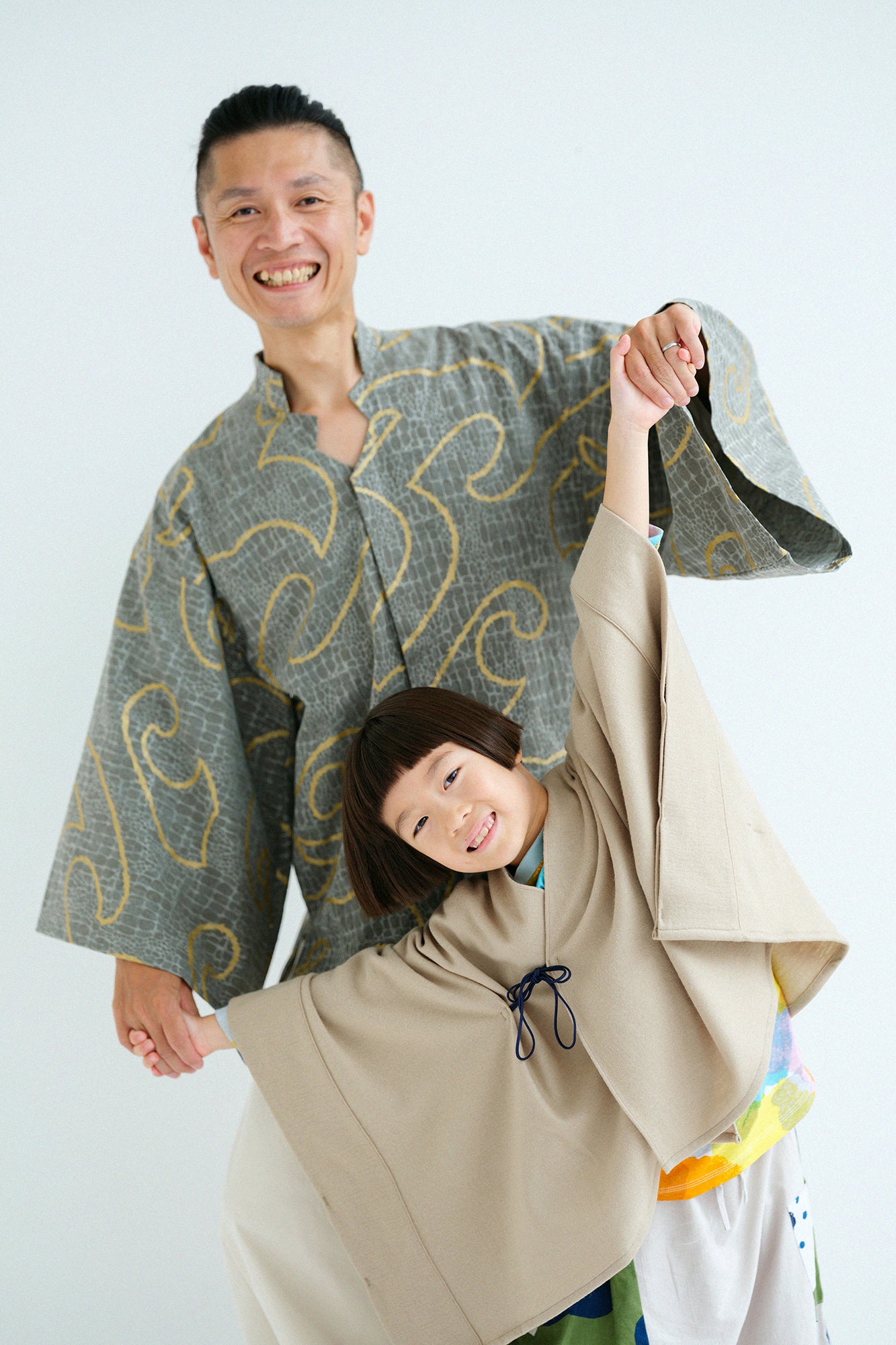 ●Combed Yarn Kisaragi Poncho with Lucky Charm/ Light color