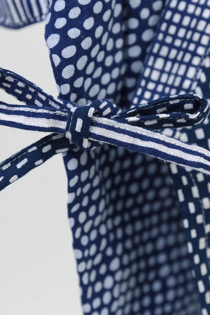 ●Isemomen Cotton Jinbei Set／Lines and Dots Seiwa