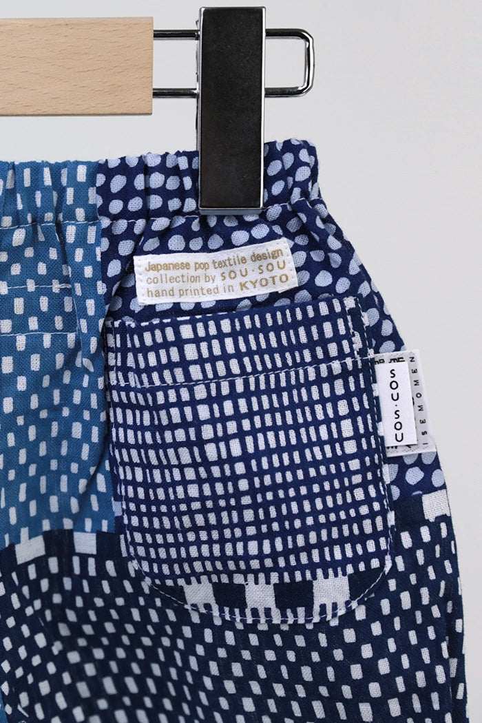 ●Isemomen Cotton Jinbei Set／Lines and Dots Seiwa
