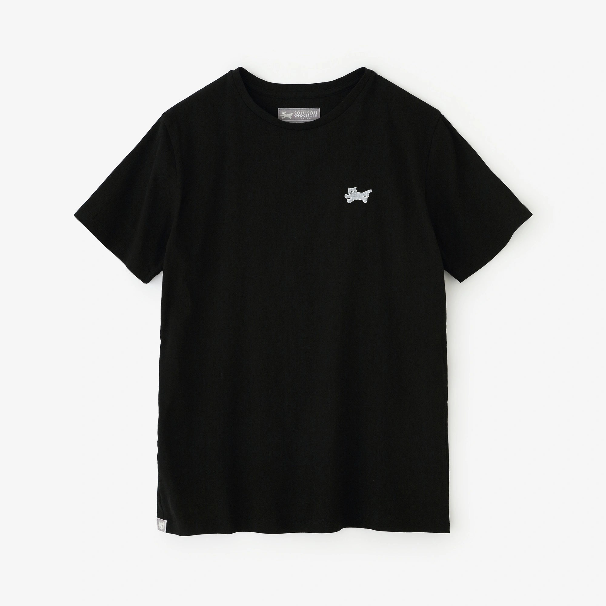 【4月28日頃発送予定】高島縮 40/40 半袖Tシャツ／ブラック