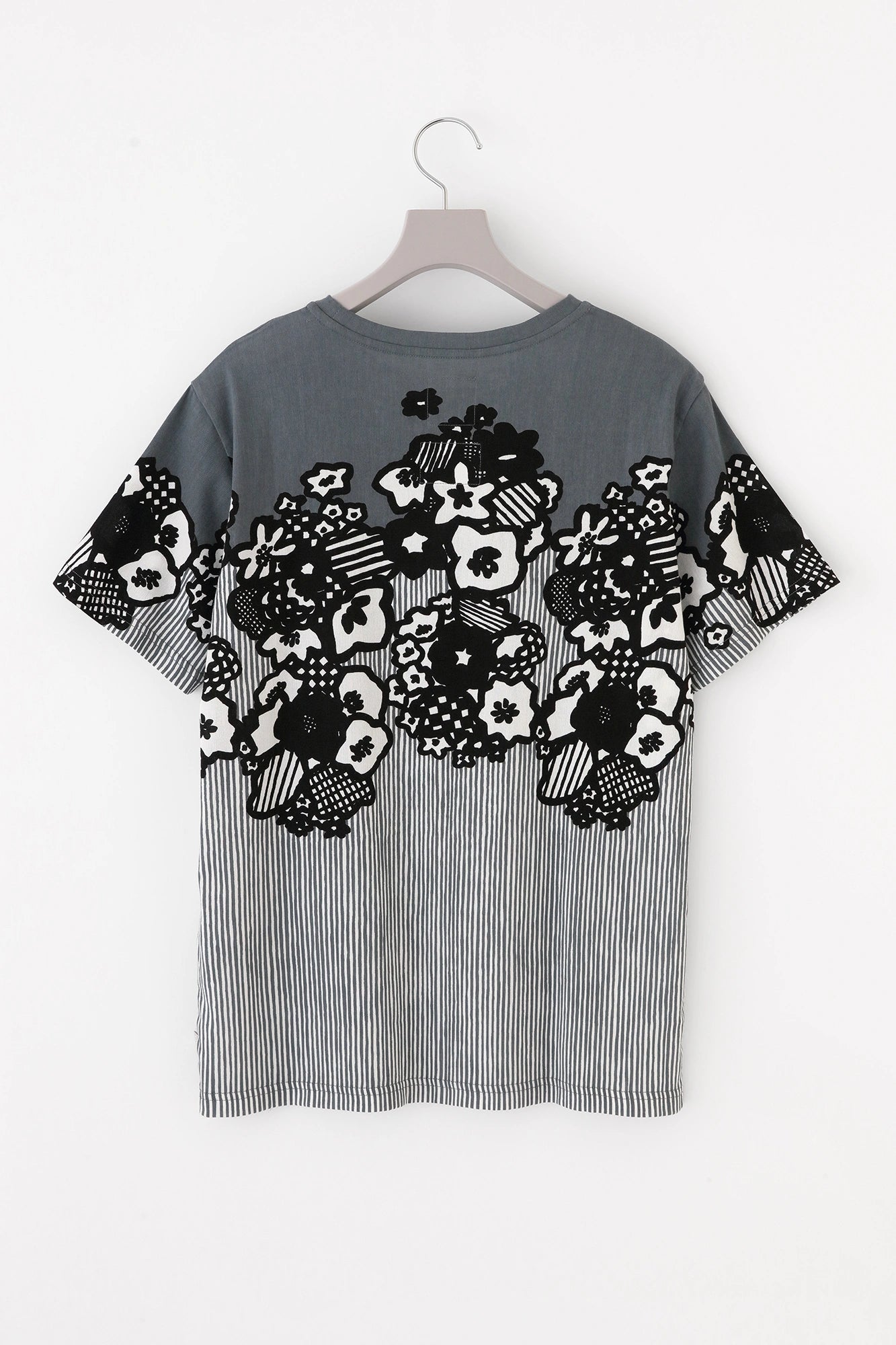 7月7日頃発送予定】高島縮 40/40 半袖Tシャツ/花くすだま 夜半( 7月7日頃発送予定】高島縮 40/40 半袖Tシャツ/花くすだま 夜半(