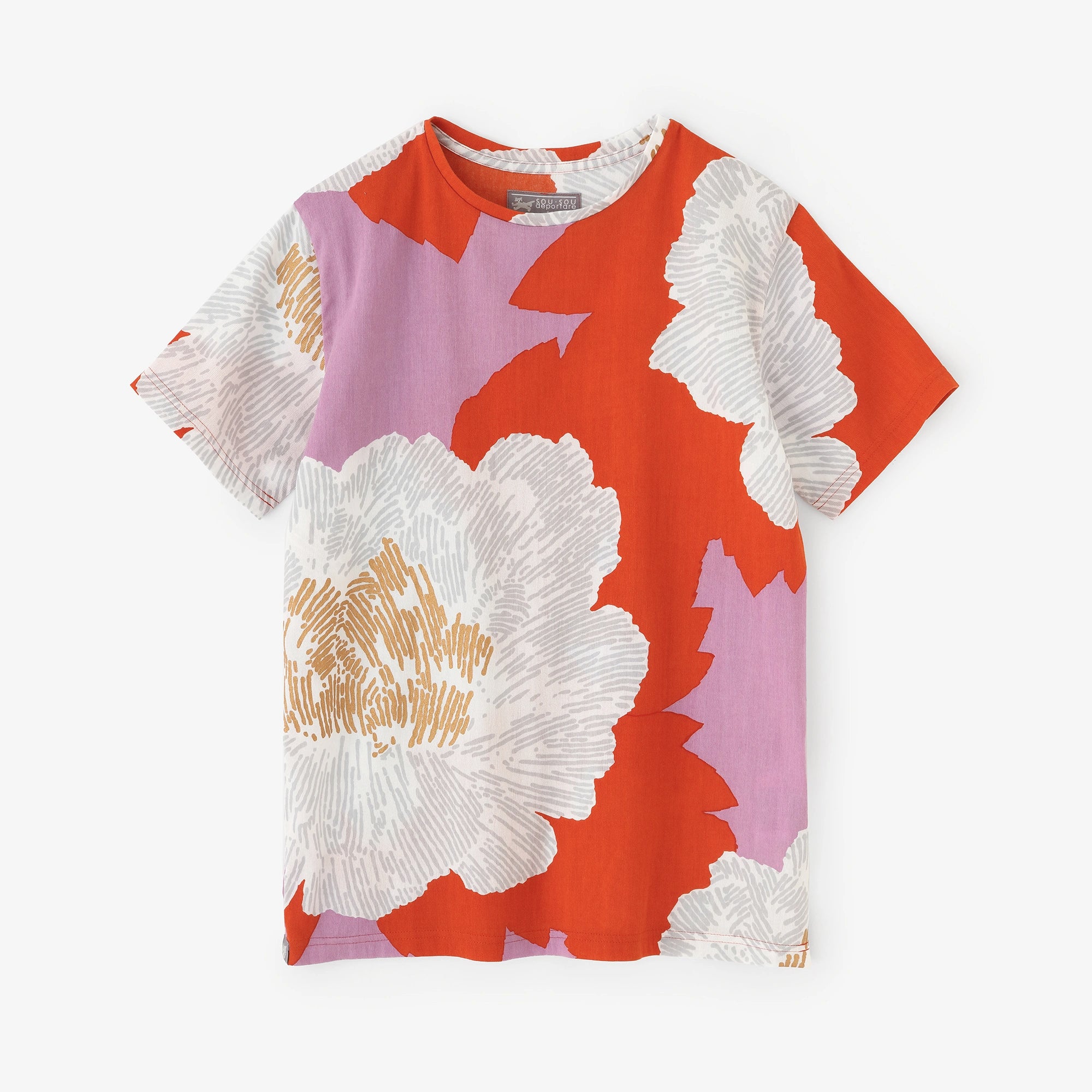高岛缩棉40/40 短袖T-shirt/芍药仲夏