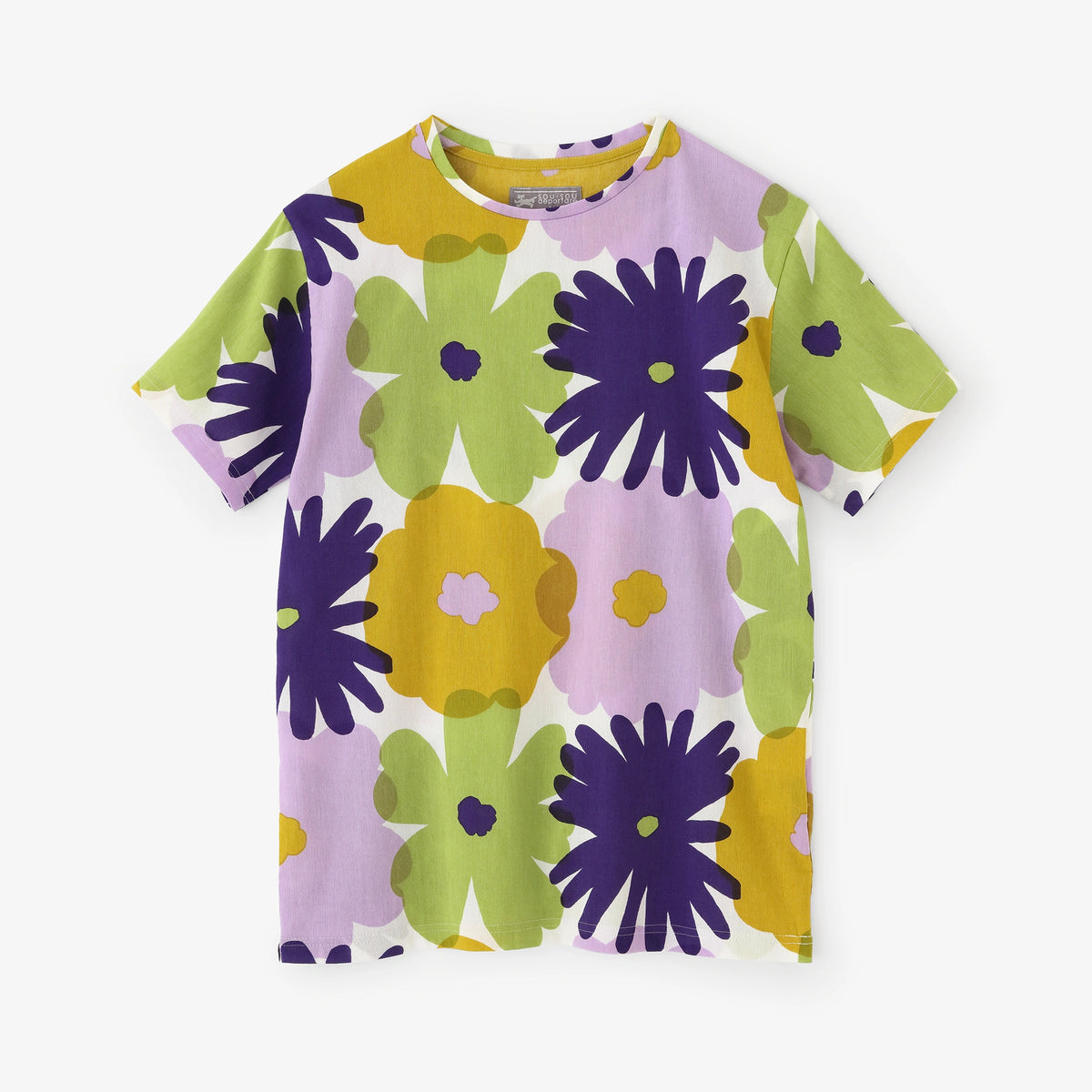 6月30日頃発送予定】高島縮 40/40 半袖Tシャツ／おおらかとりどり