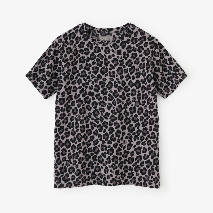 【6月30日頃発送予定】高島縮 40/40 半袖Tシャツ／depo leopard Midnight