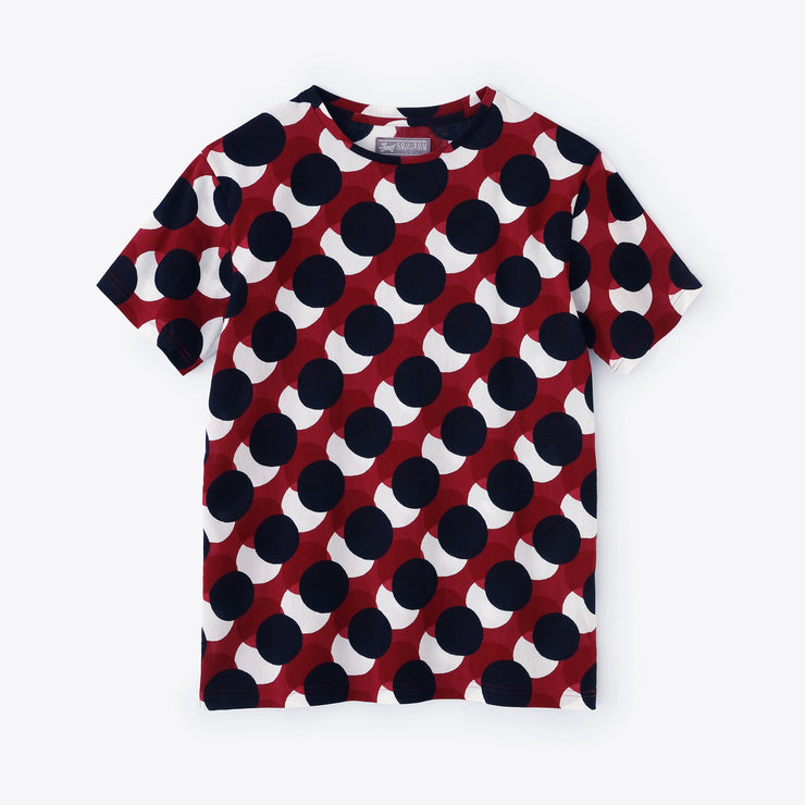【6月30日頃発送予定】高島縮 40/40 半袖Tシャツ／KPD Ombre レッド