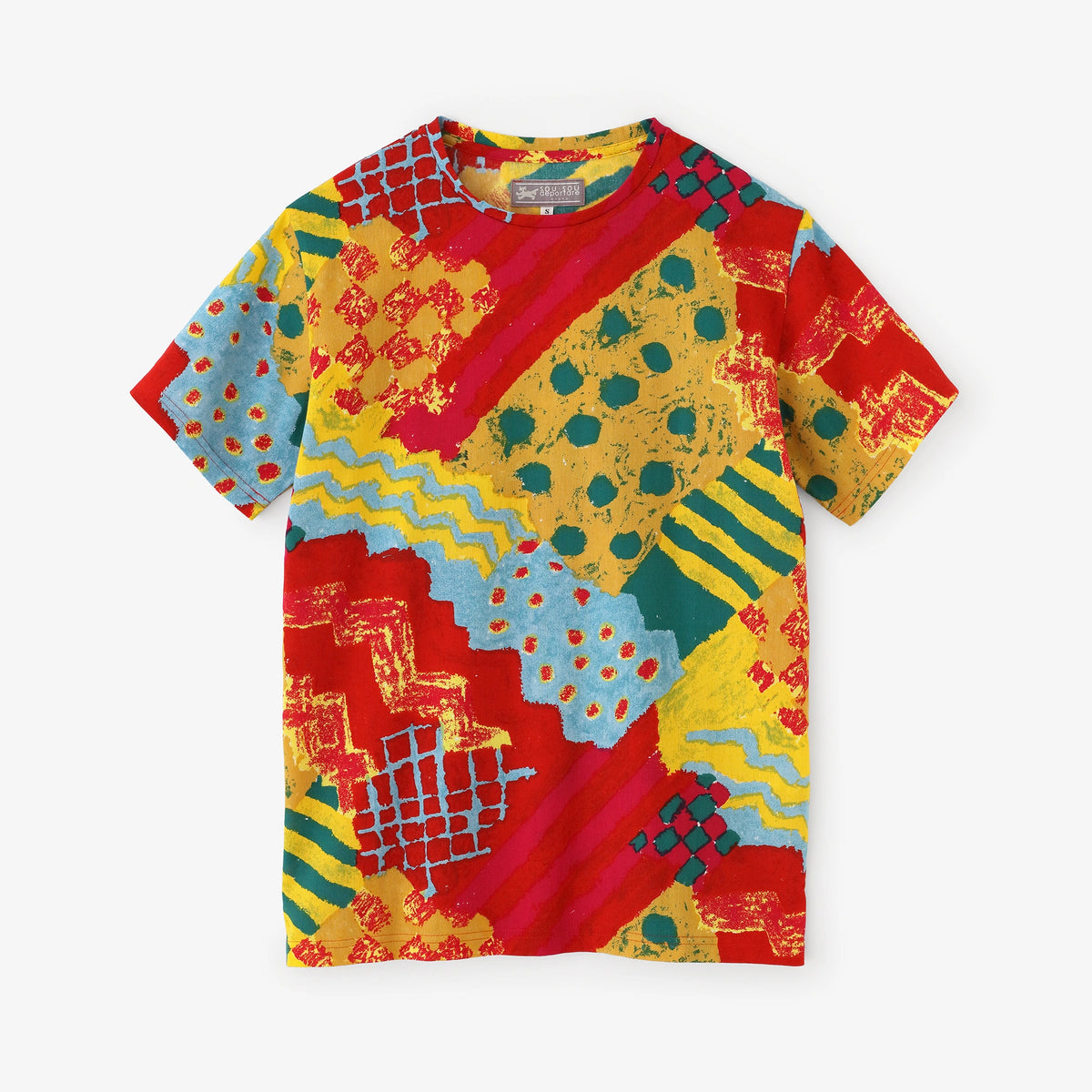 6月30日頃発送予定】高島縮 40/40 半袖Tシャツ／にぎわい