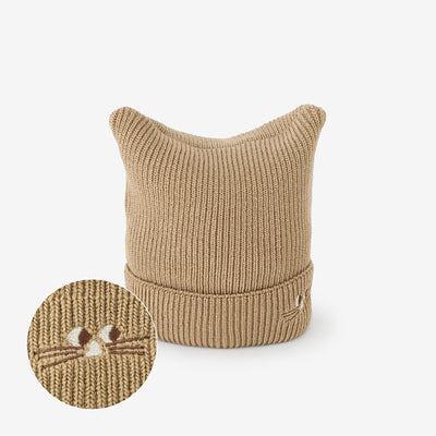 depo Nyan Ribbed Knit Hat／Caramel