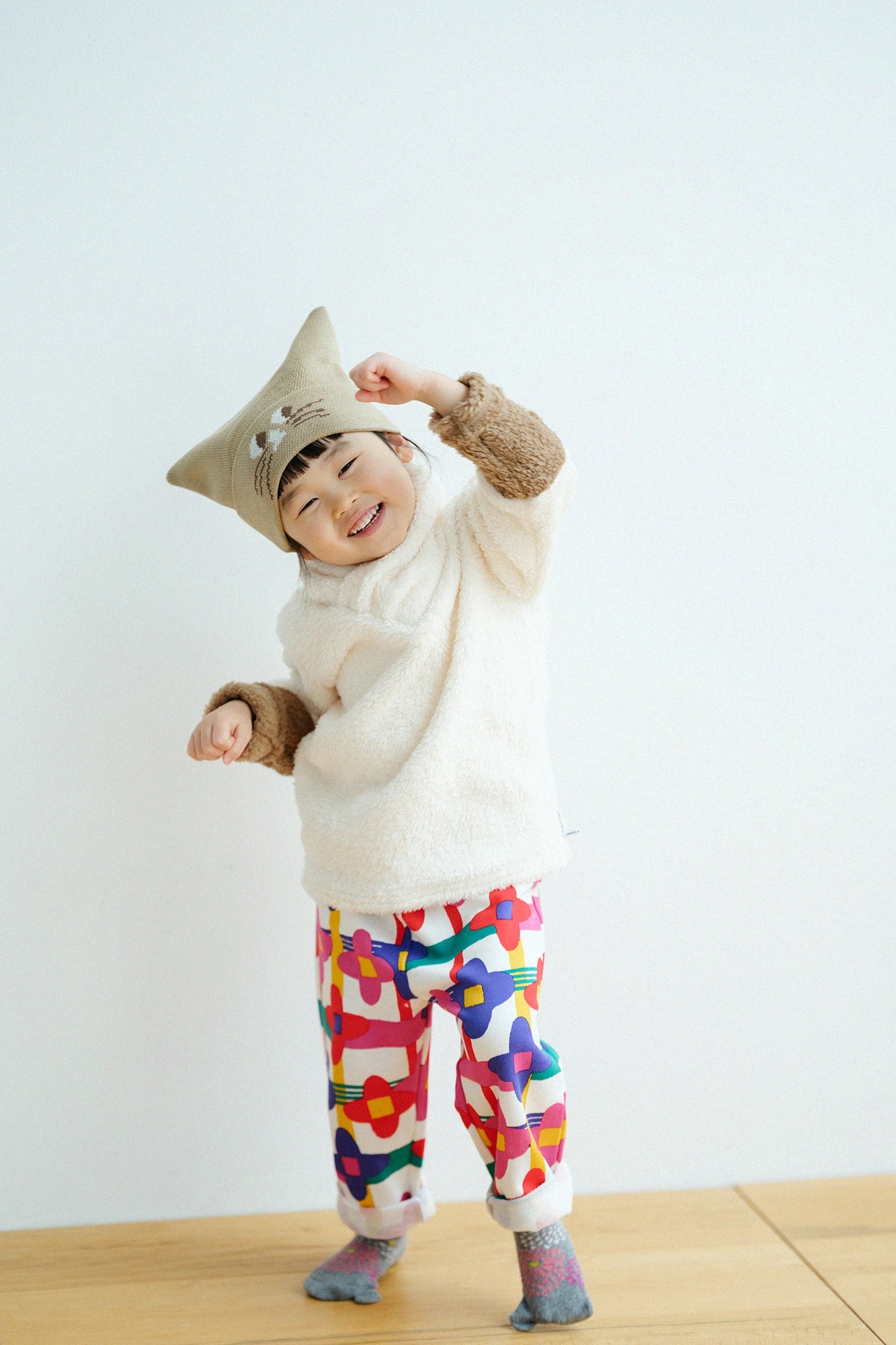 ●depo Nyan緹花針織帽／駝色