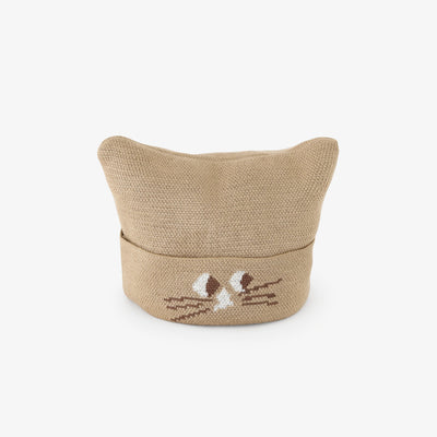 ●depoニャン ジャガード ニットキャップ／キャメル