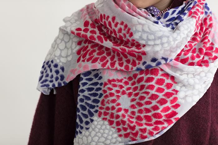 SOU・SOU×MOONBAT ストール／菊づくし つくも