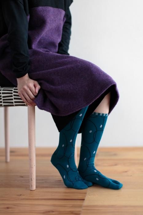 在塔比袜（膝盖下方） /橡皮筋诺希姆（女性）下