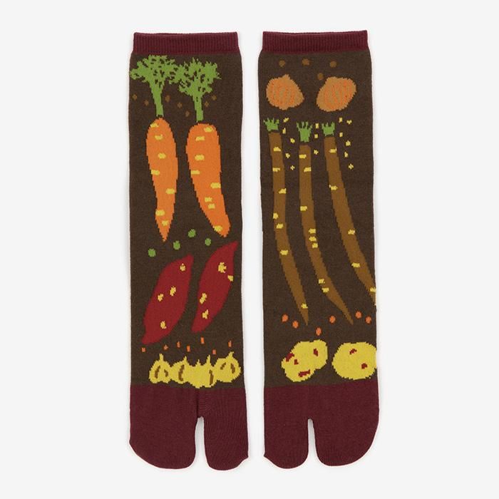 Tabi Socks (Mid-calf)／Root Vegetables Russet【Men・Women】