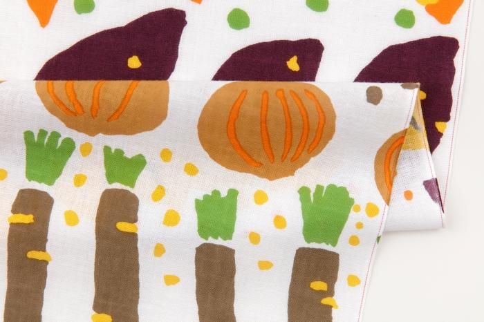 伊勢木綿 textile手ぬぐい／根菜（こんさい）