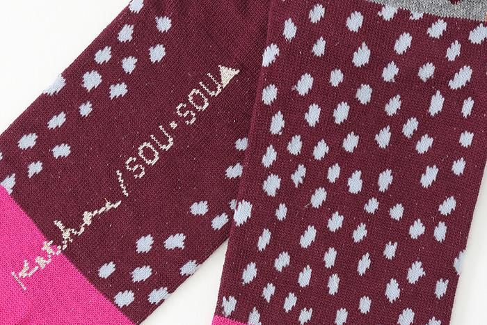 分趾襪（膝下長度）／雪 童謠 玫瑰色【女性用】