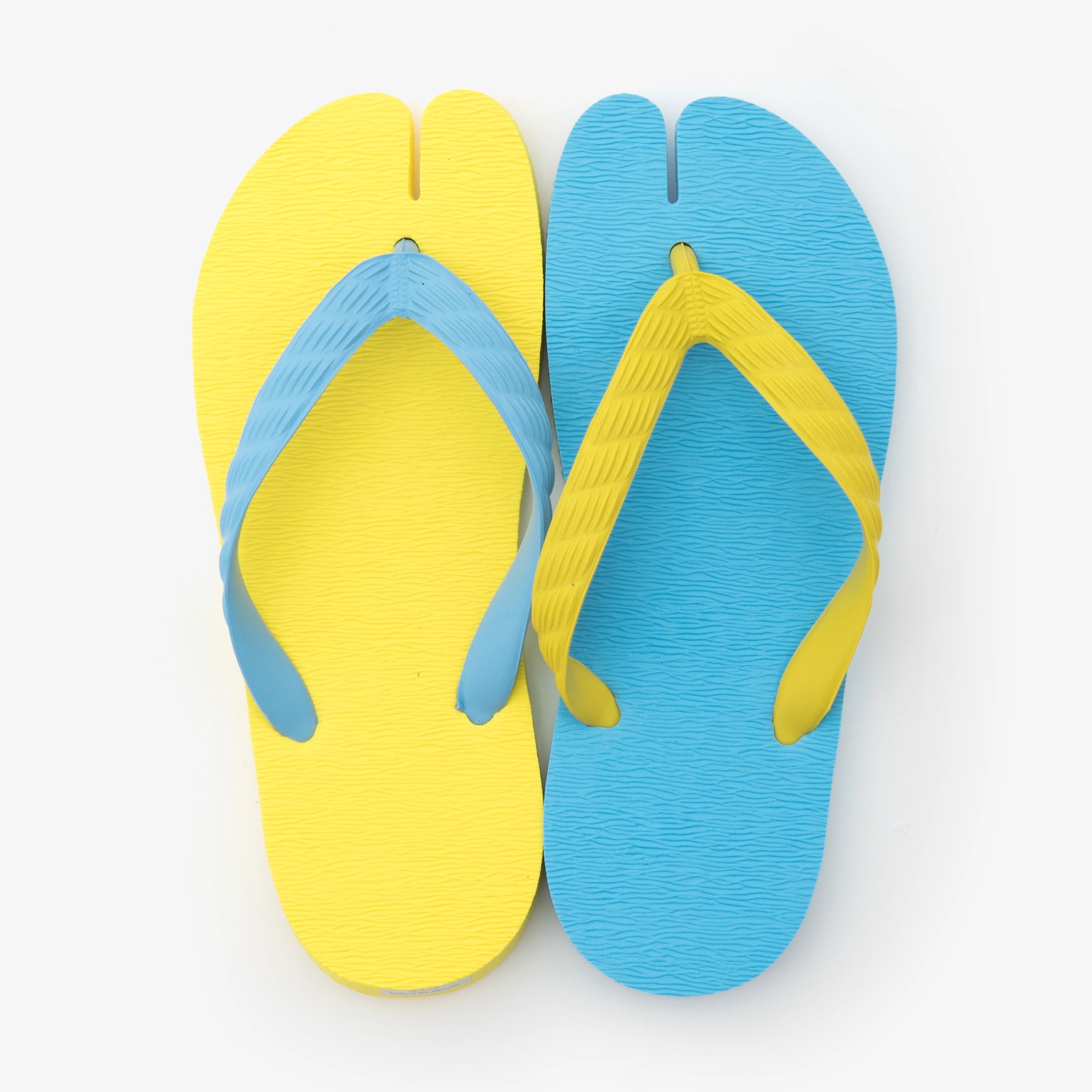 【Ships ard. 6/30】Tabi Sandals / Lemon Color×Sky Blue