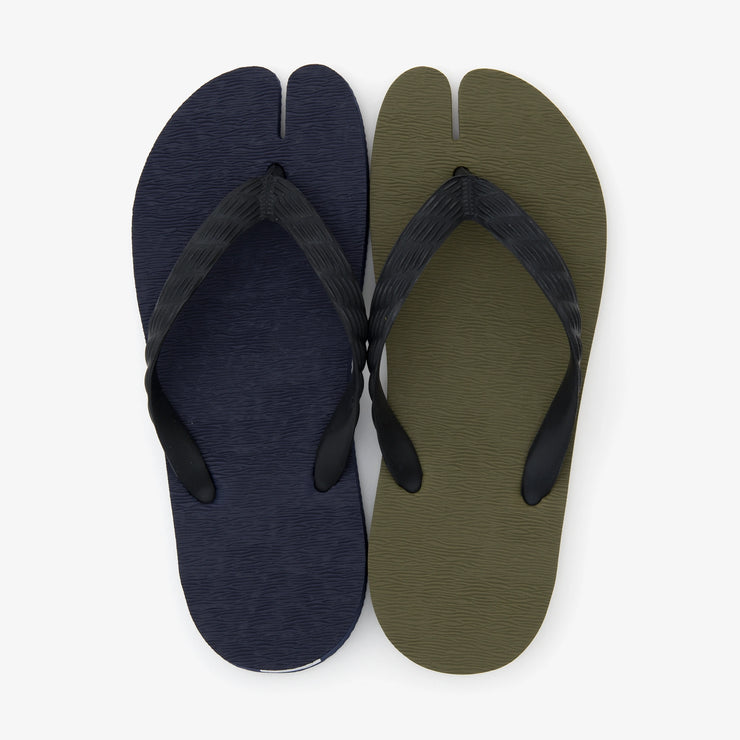Tabi Sandals / Dark Blue×Brownish Green