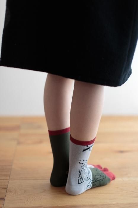 Tabi Socks (Mid-calf)／Wind God and Thunder God【Men・Women】