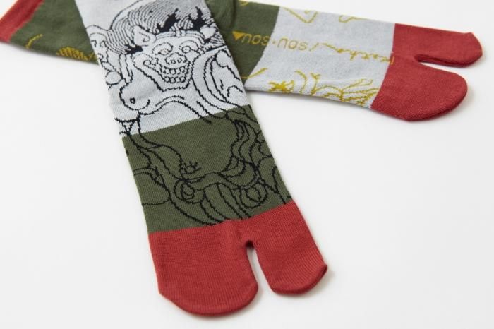 Tabi Socks (Mid-calf)／Wind God and Thunder God【Men・Women】